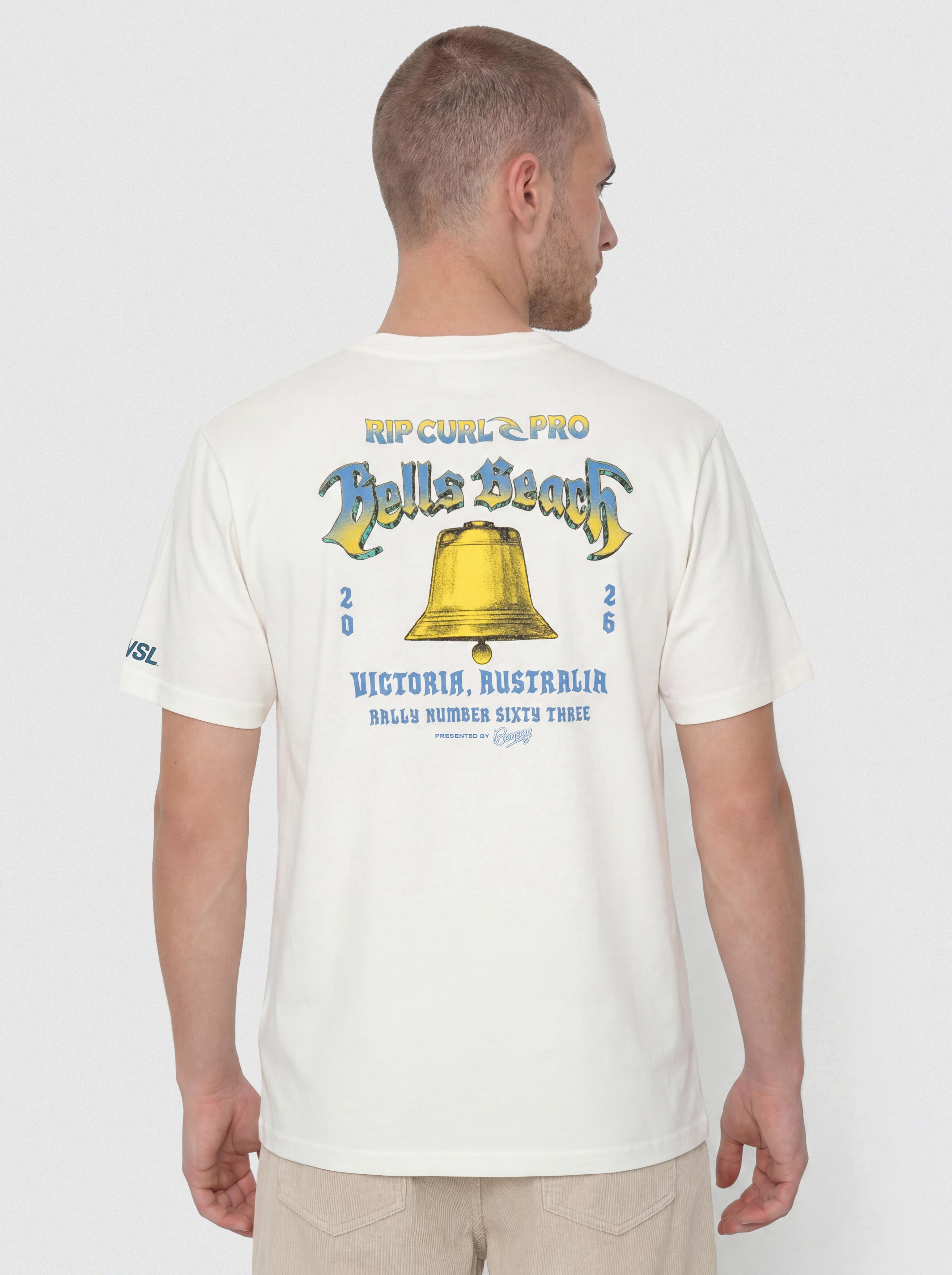 Tricou Rip Curl Bells Pro 26 Bell Logo (bone)