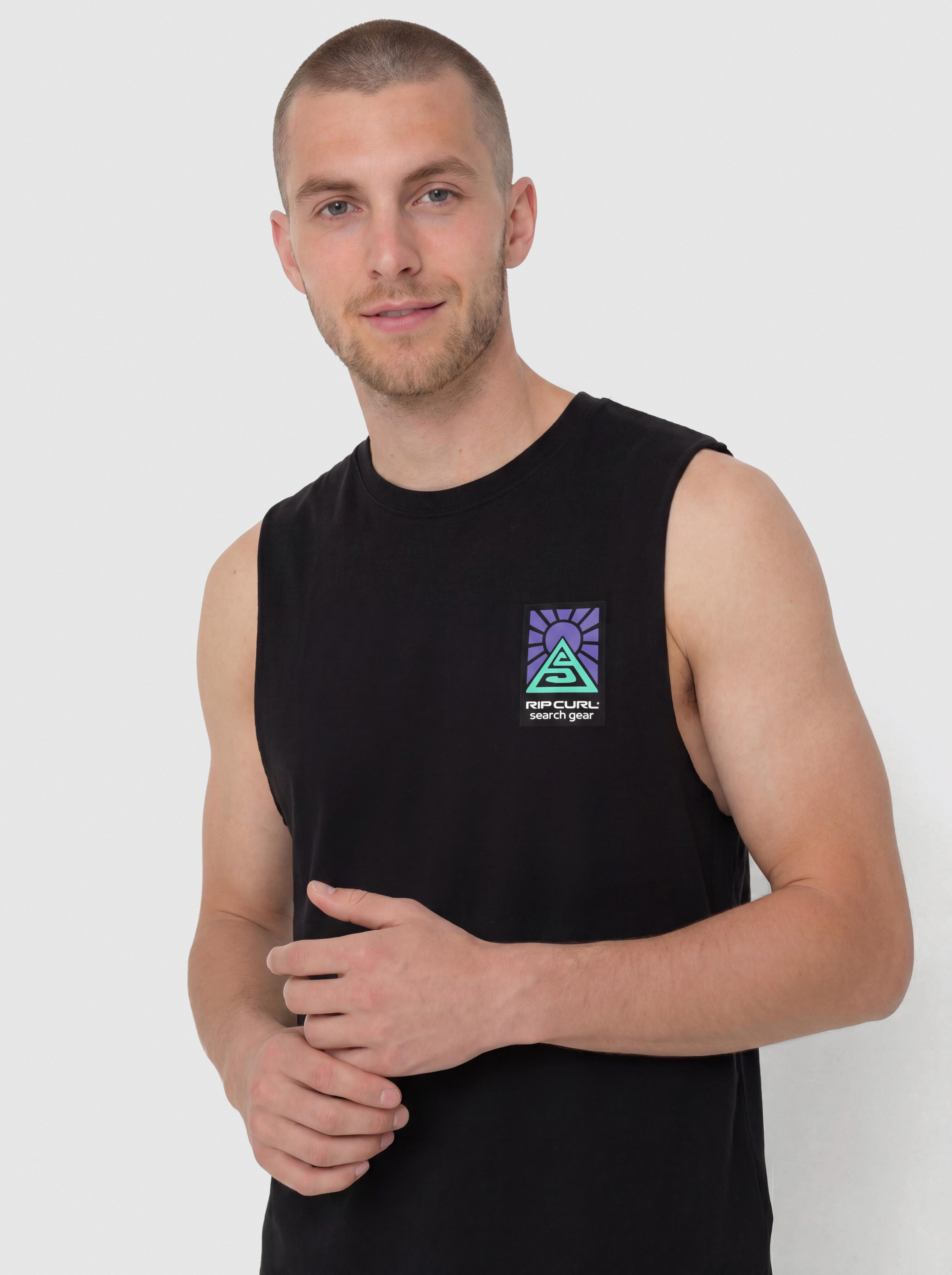 Tricou Rip Curl Search Dawn Muscle (black)
