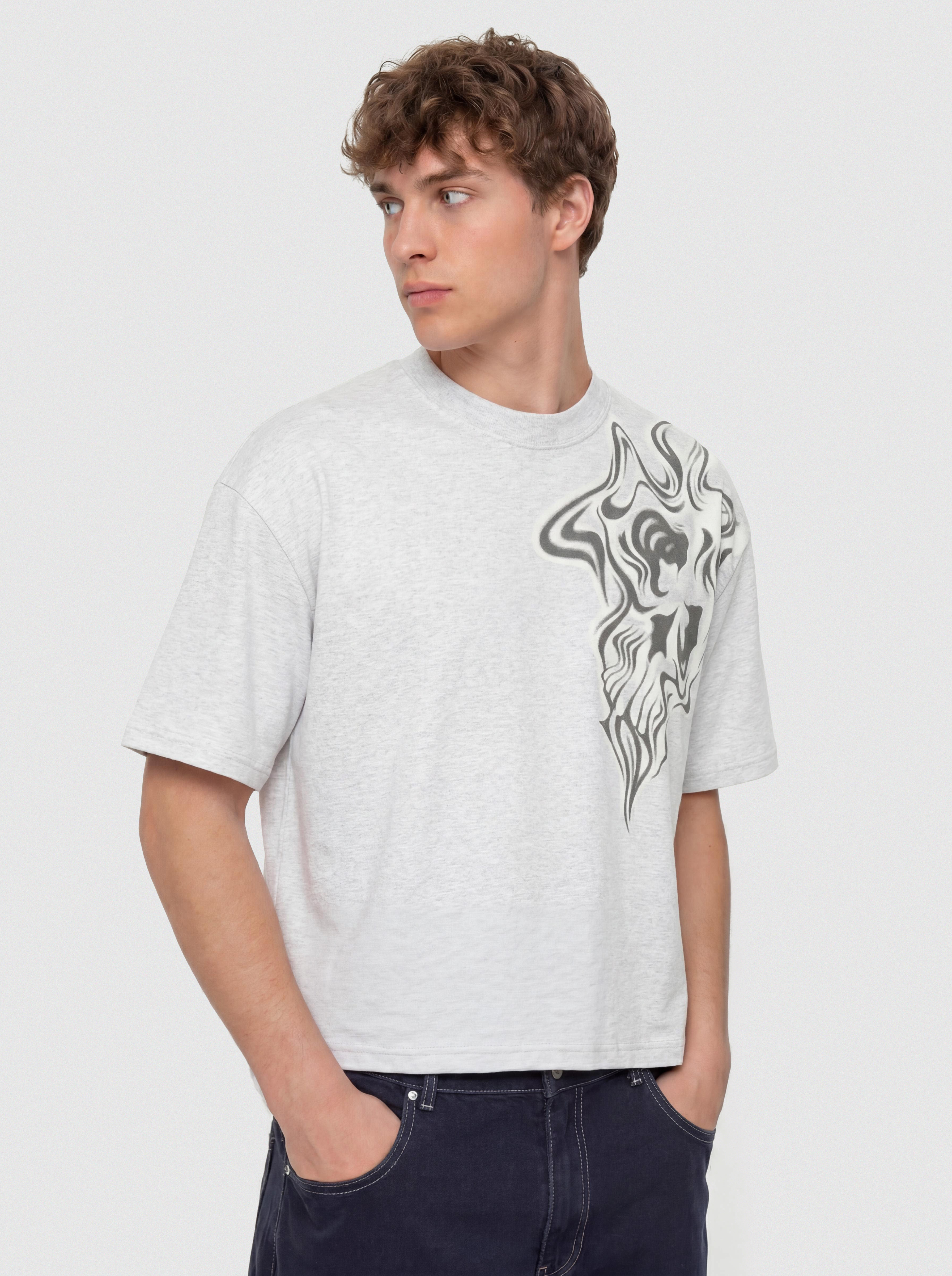 Tricou Vans Lx Smoke Skull (ash heather)