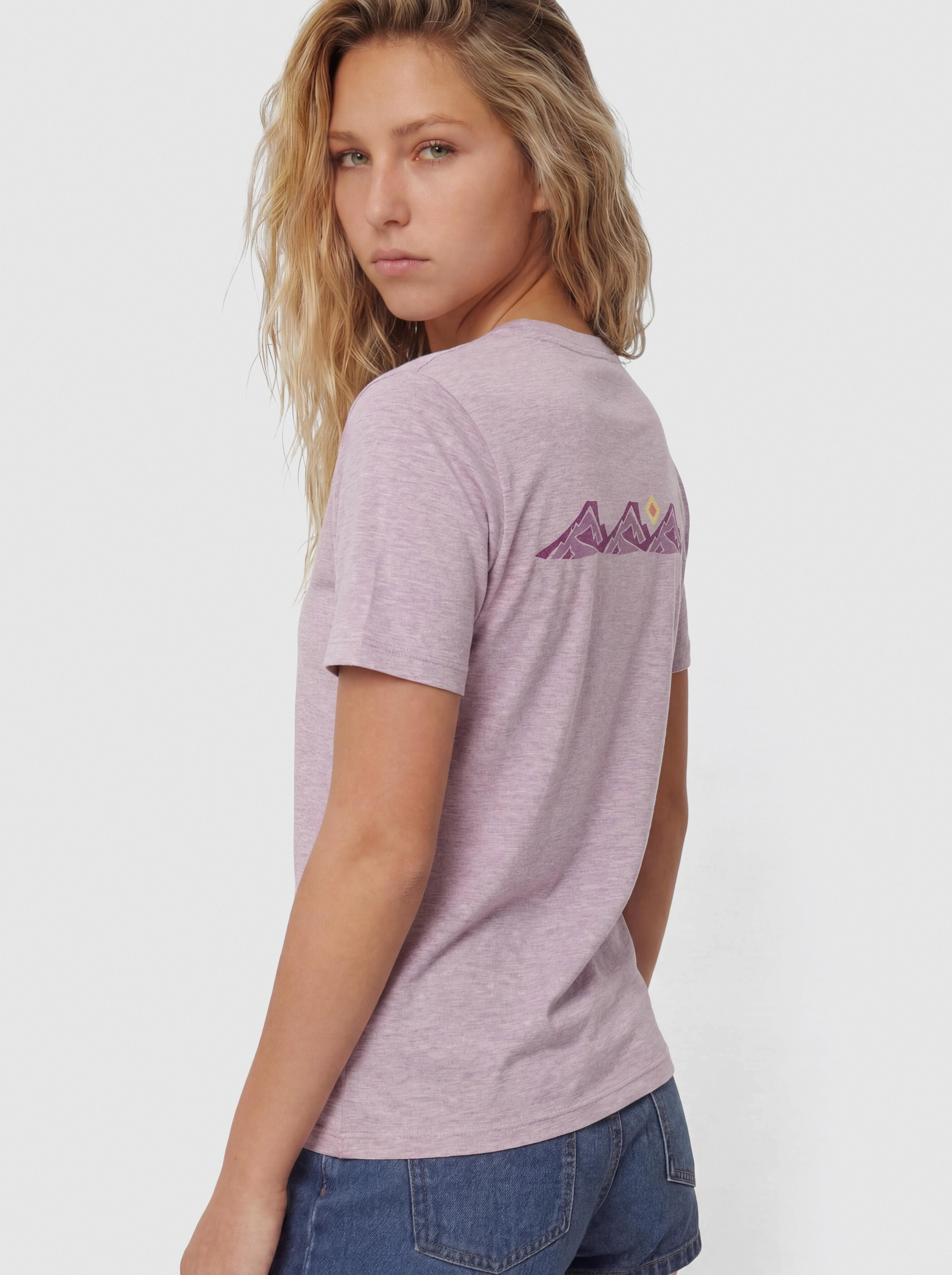 Tricou Patagonia Capilene Cool Trailcheck Wmn (quiet violet)
