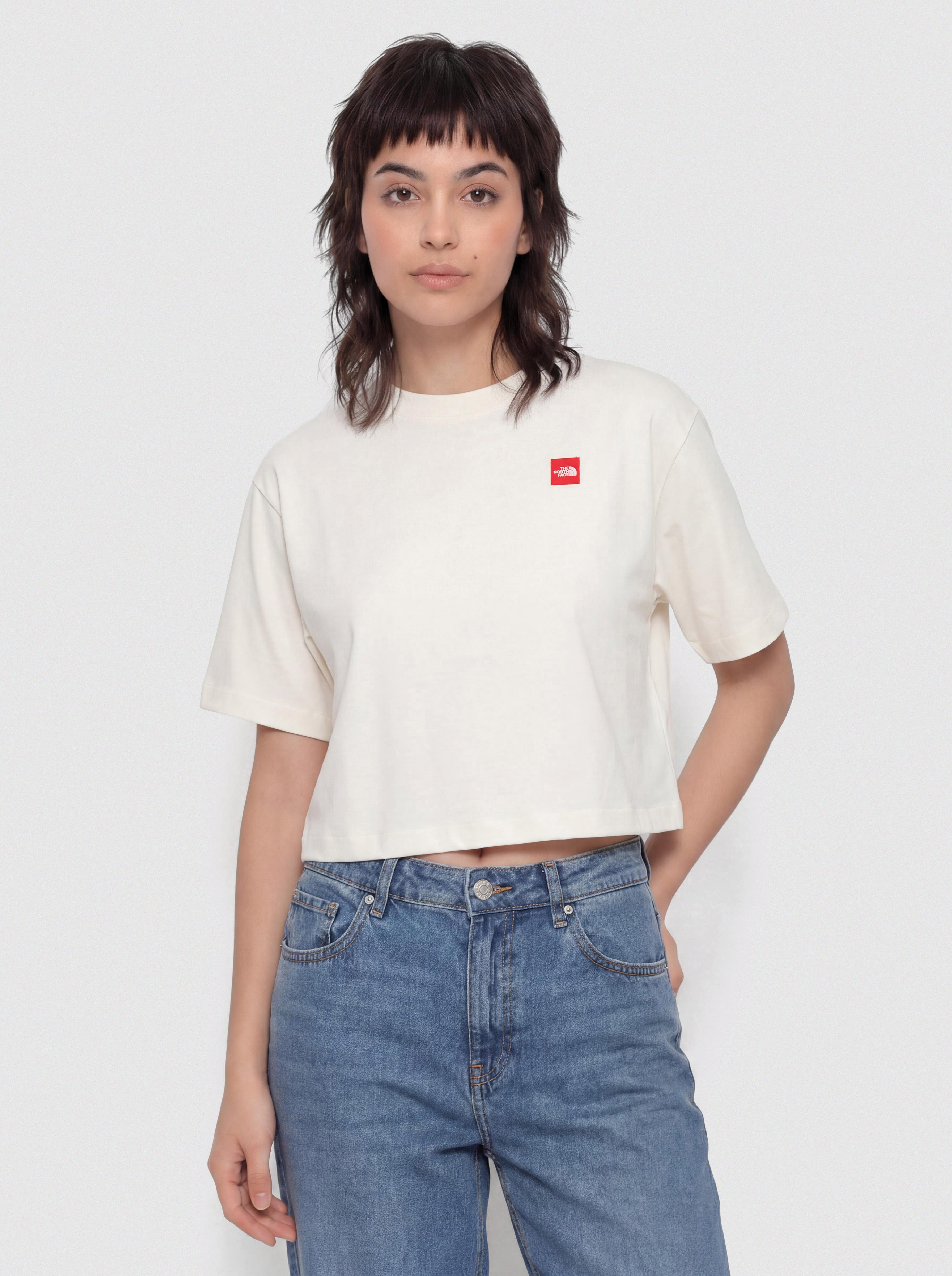 Tricou The North Face Tnf Red Box Boxy Wmn (white dune)