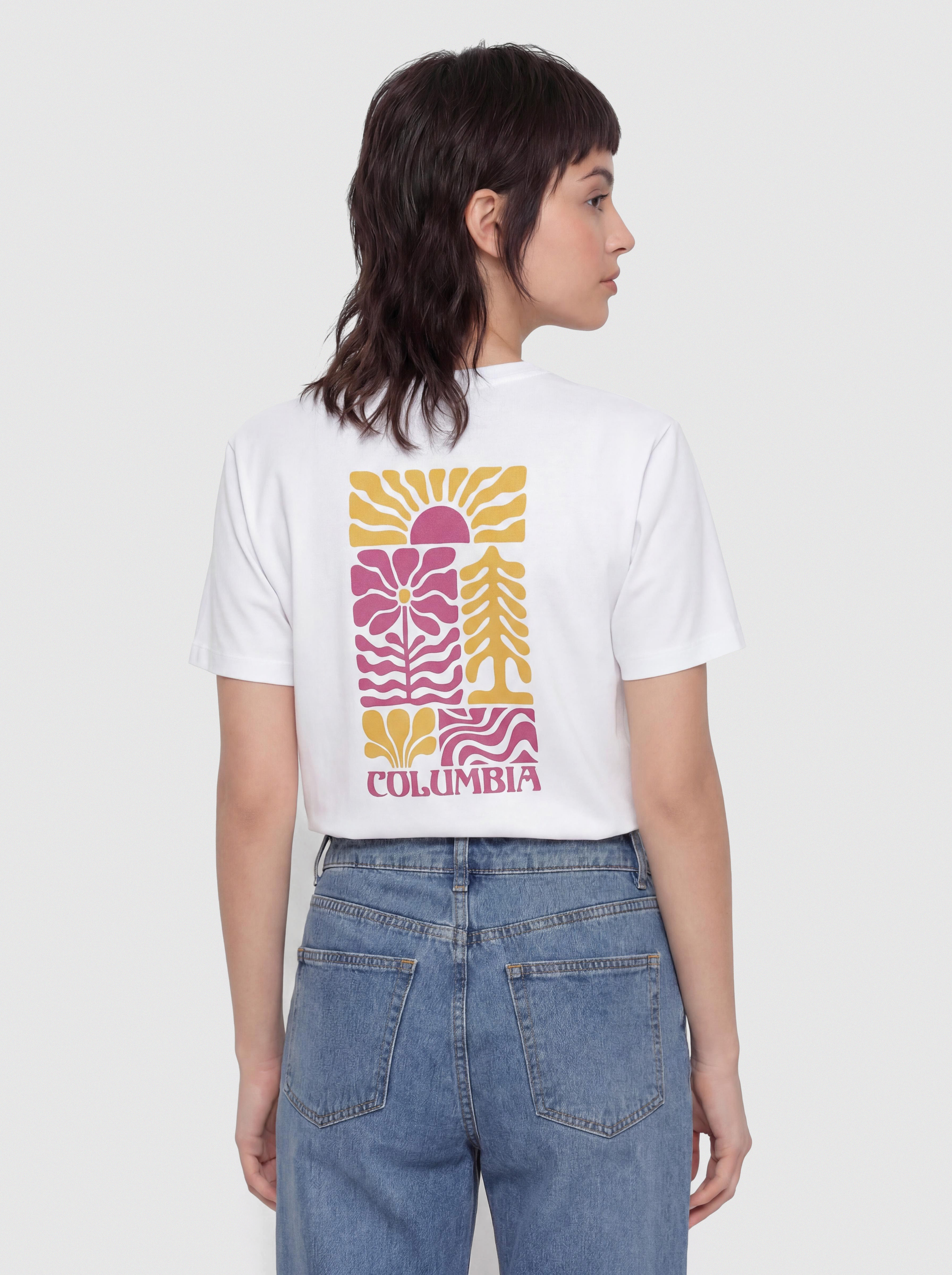 Tricou Columbia Rolling Bend Graphic Oversized Wmn (white/floral groove)