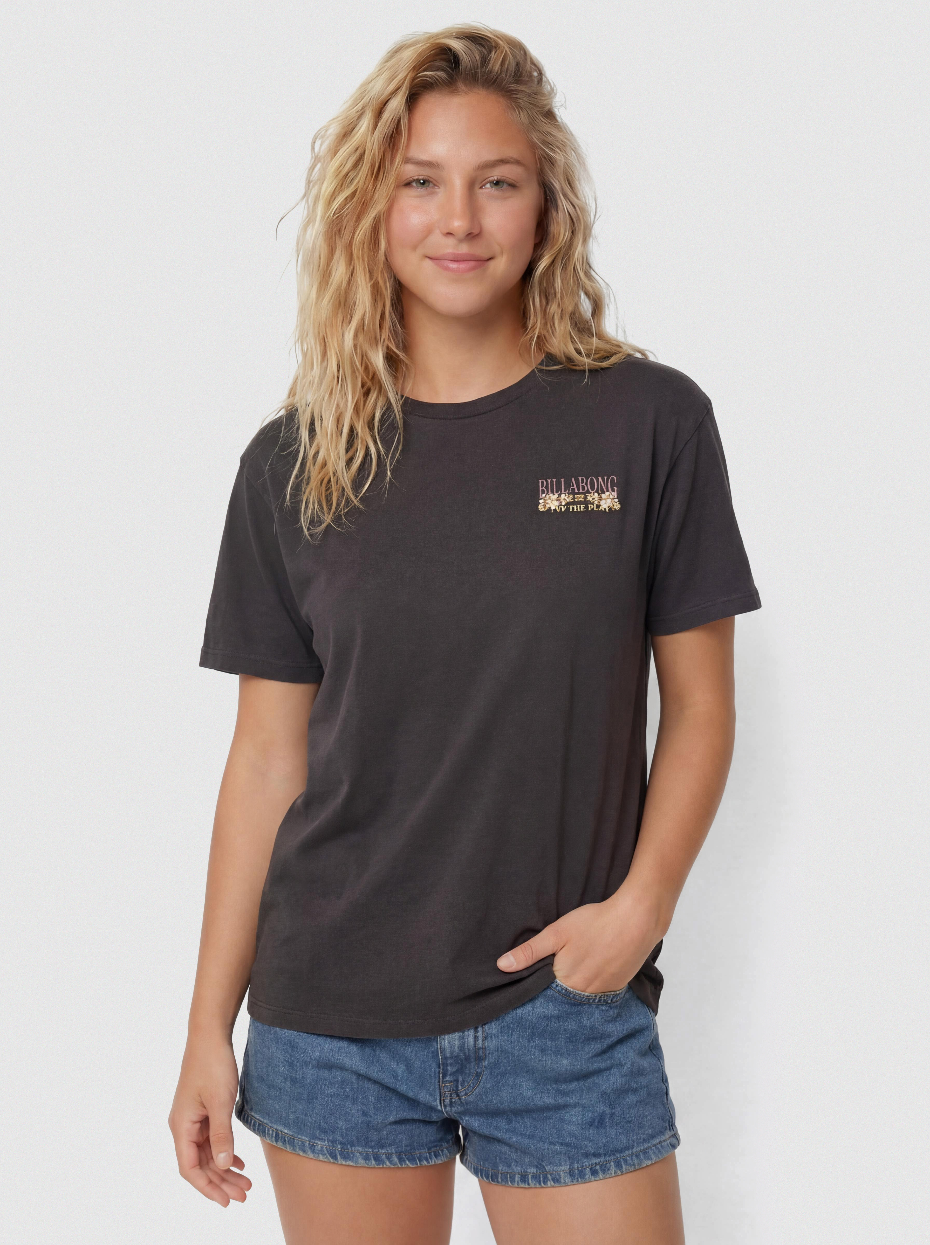 Tricou Billabong Floral Rocker Wmn (off black)