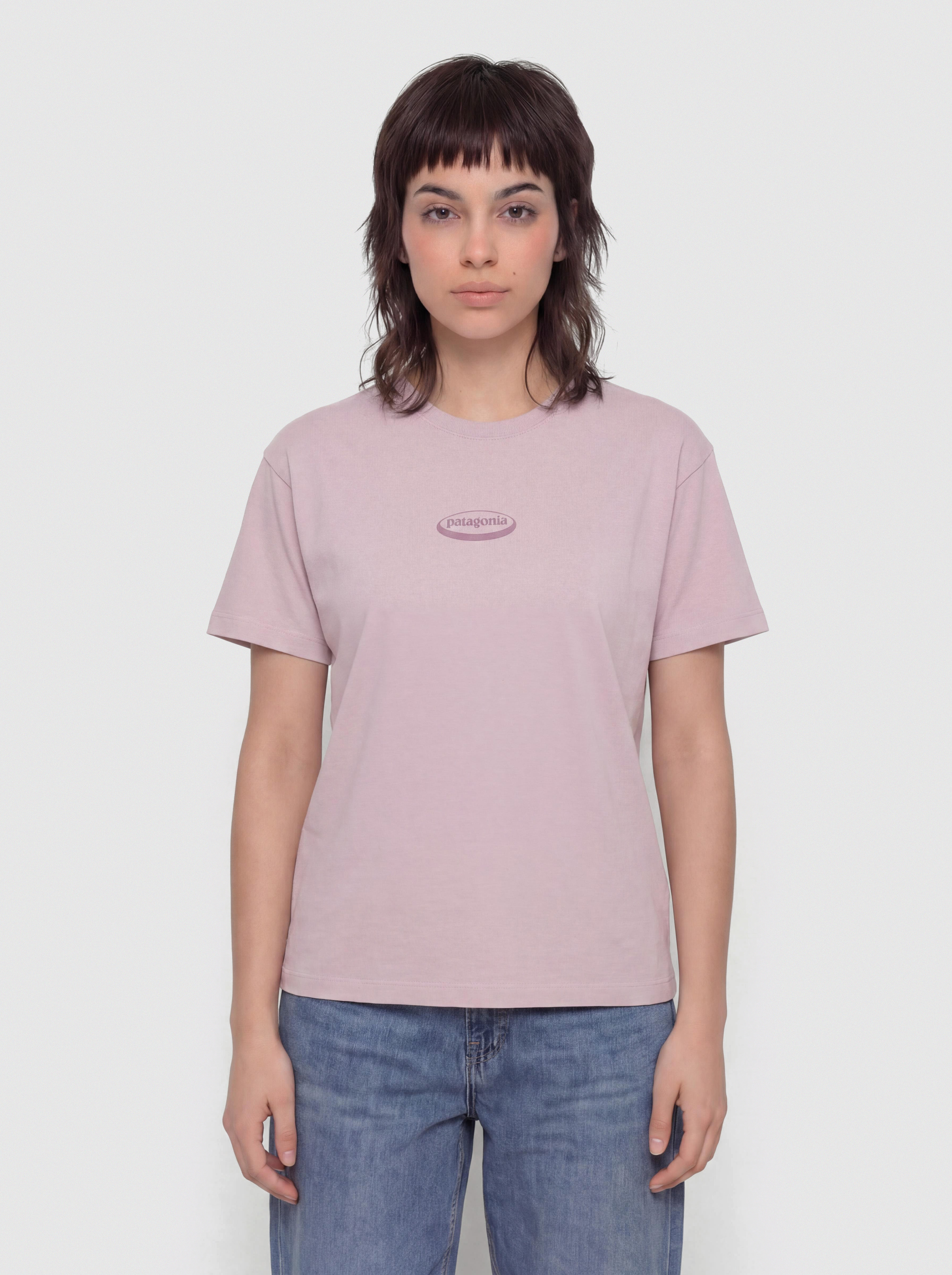 Tricou Patagonia 95 Oval Logo Oversized Wmn (quiet violet)