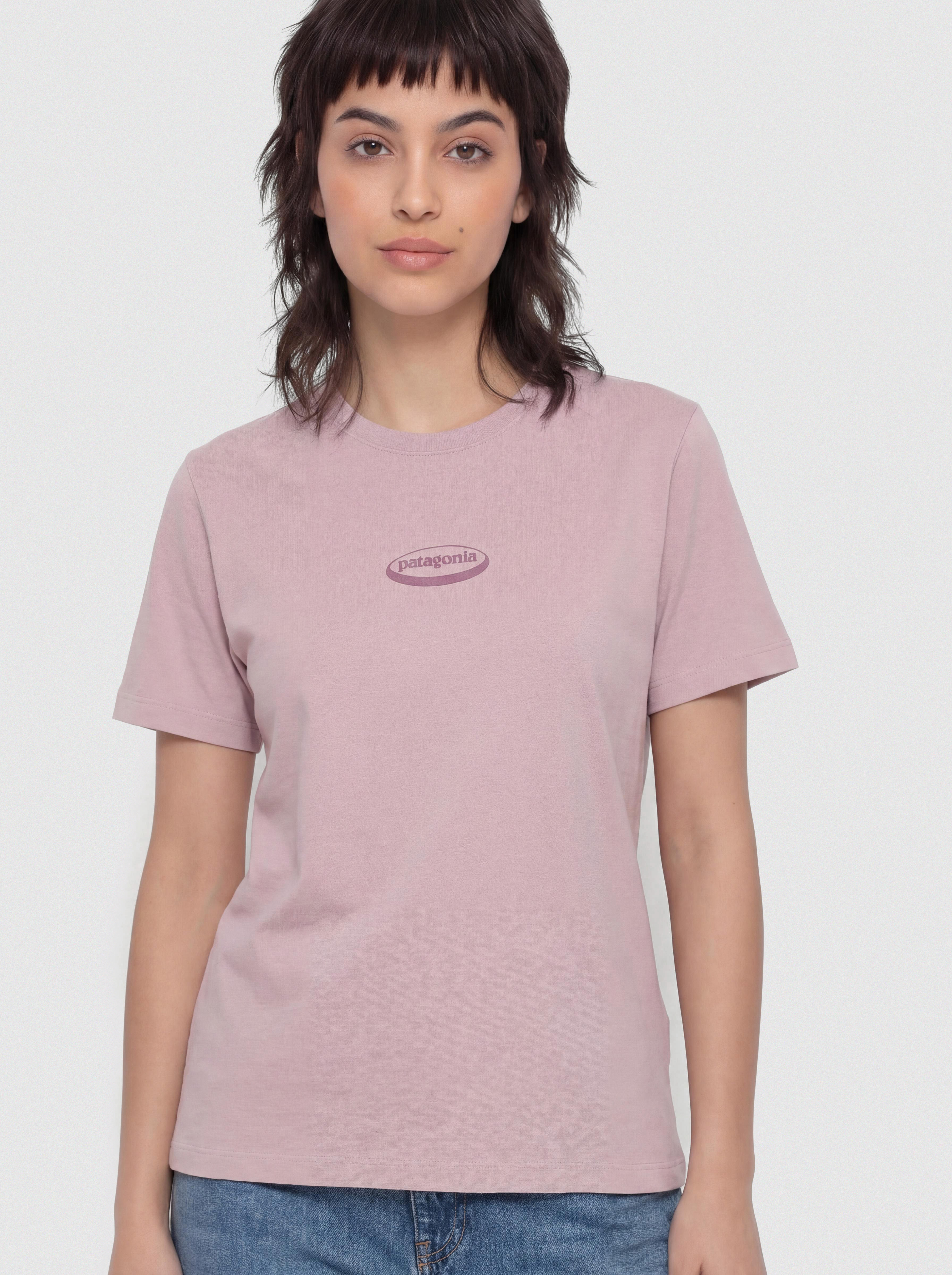 Tricou Patagonia 95 Oval Logo Oversized Wmn (quiet violet)