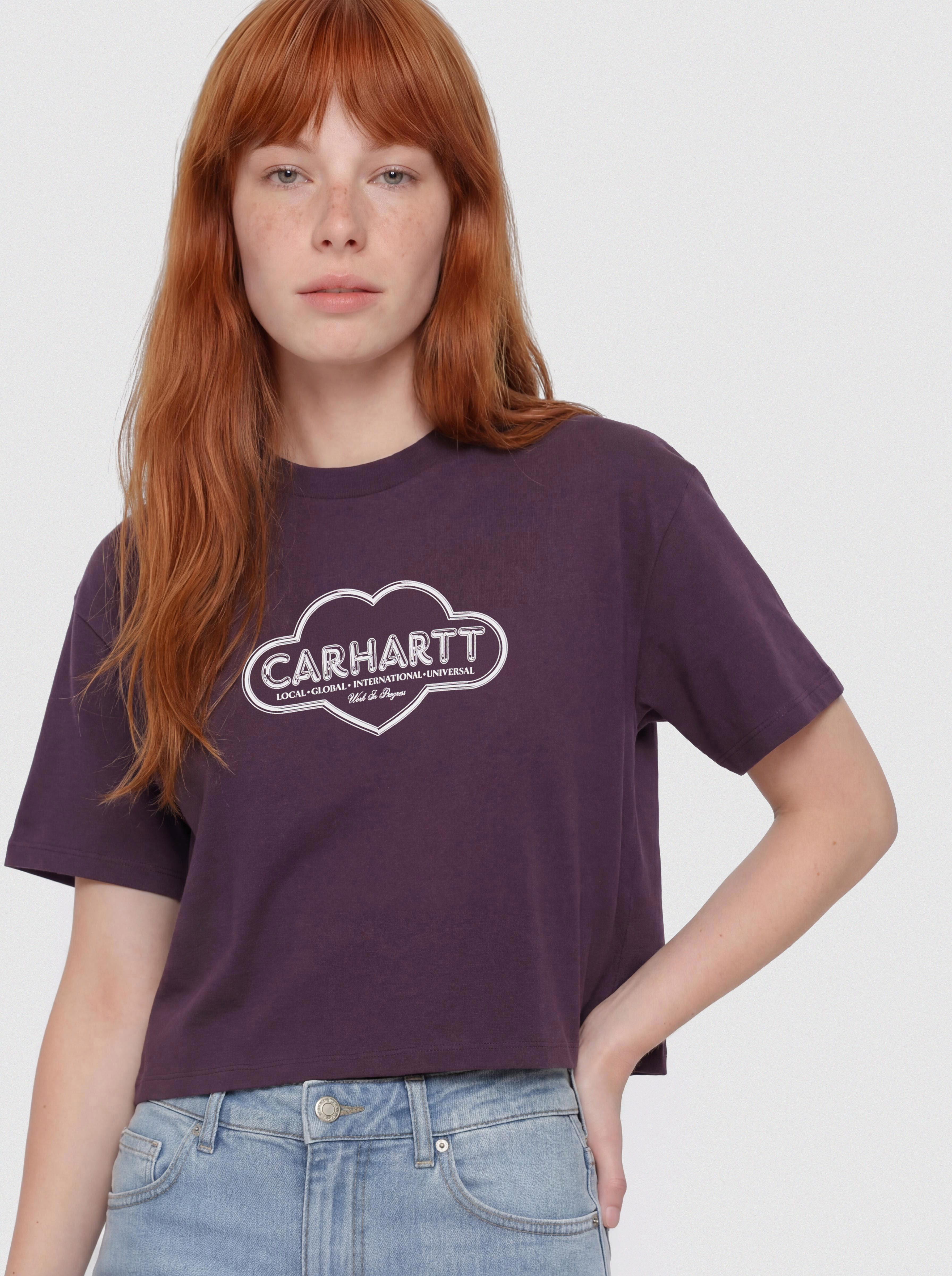 Tricou Carhartt WIP Cloud Heart Wmn (cozy purple)