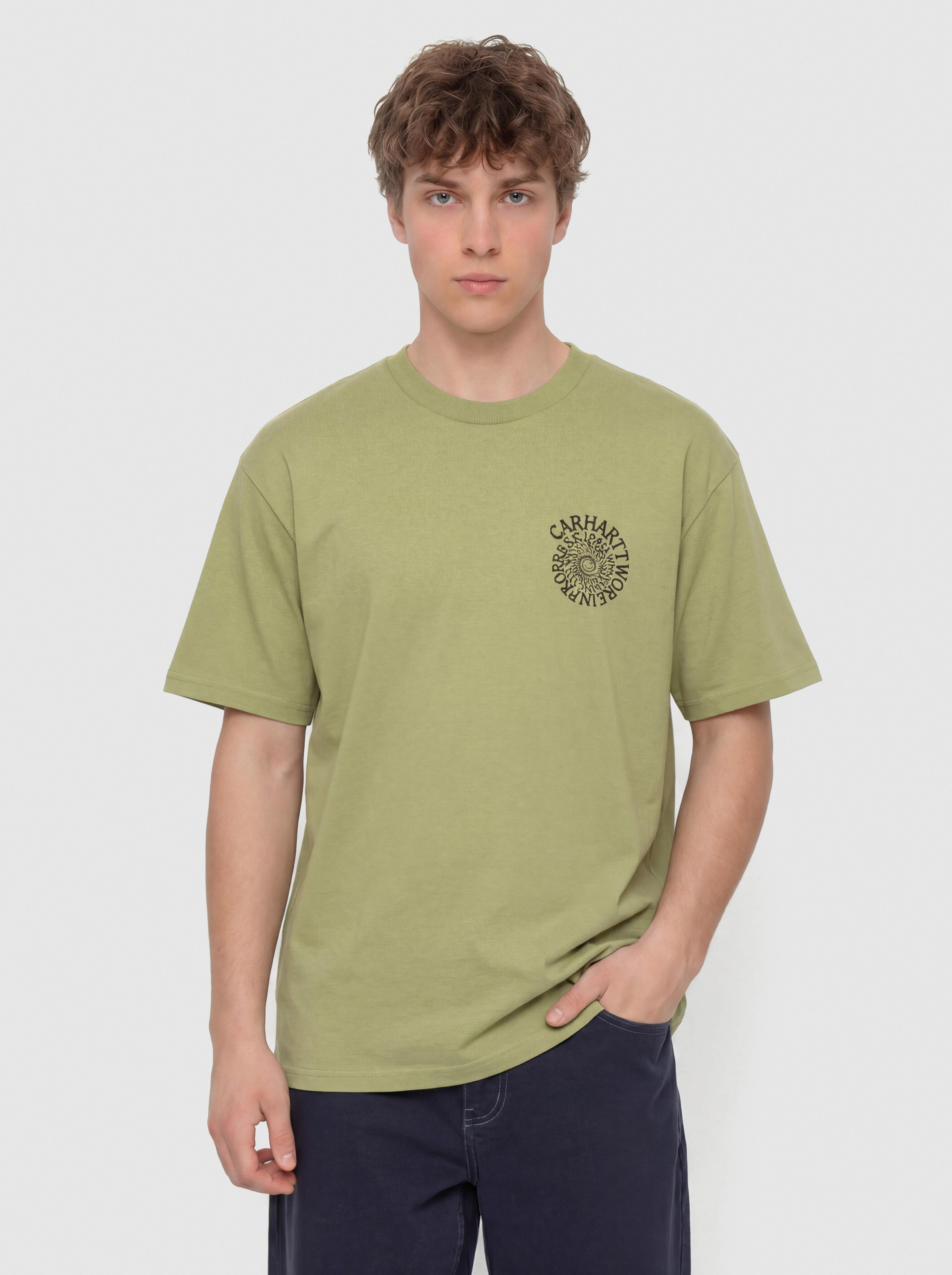 Tricou Carhartt WIP Spirals (gentle green)