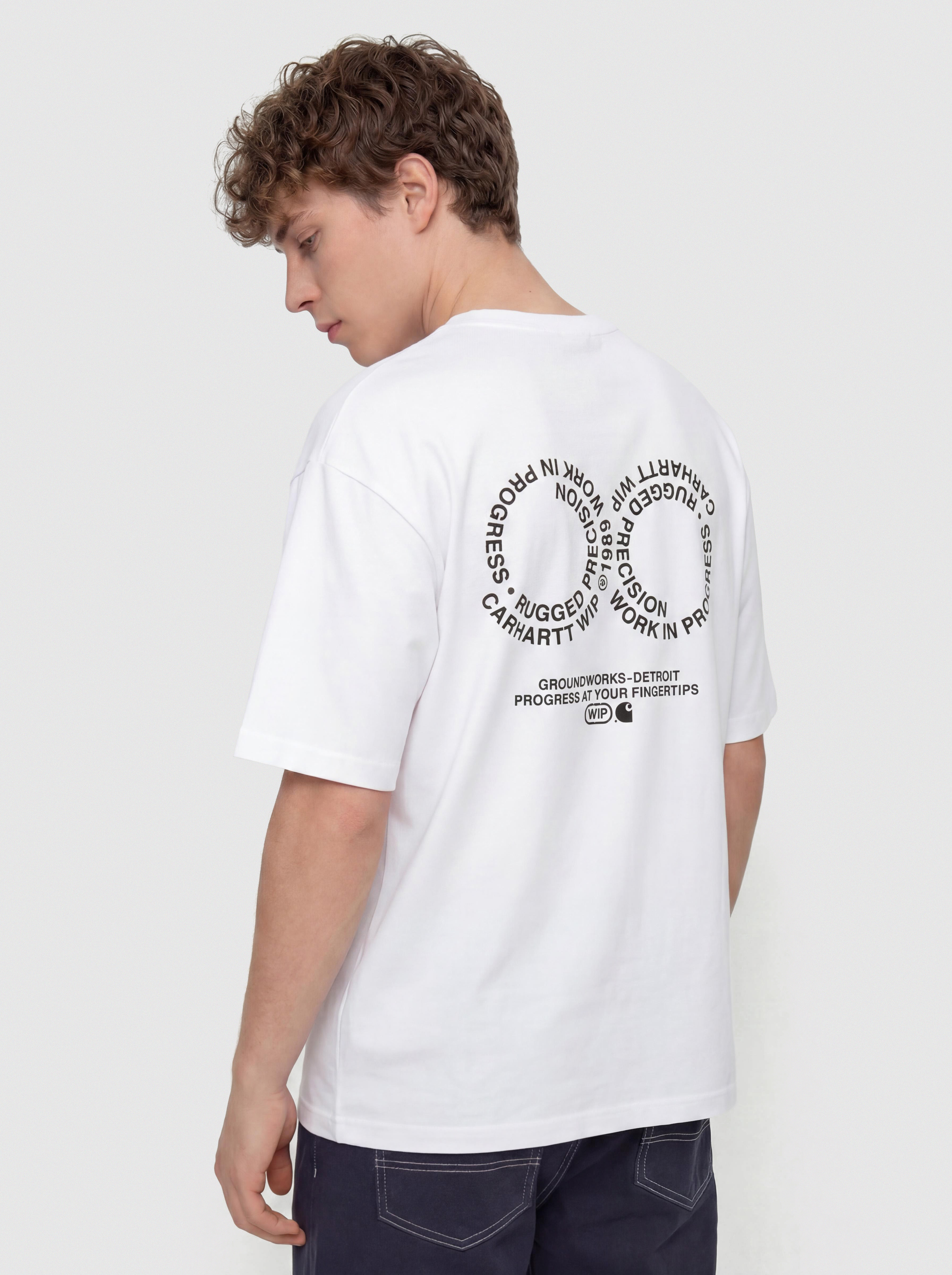 Tricou Carhartt WIP Rotation (white/black)