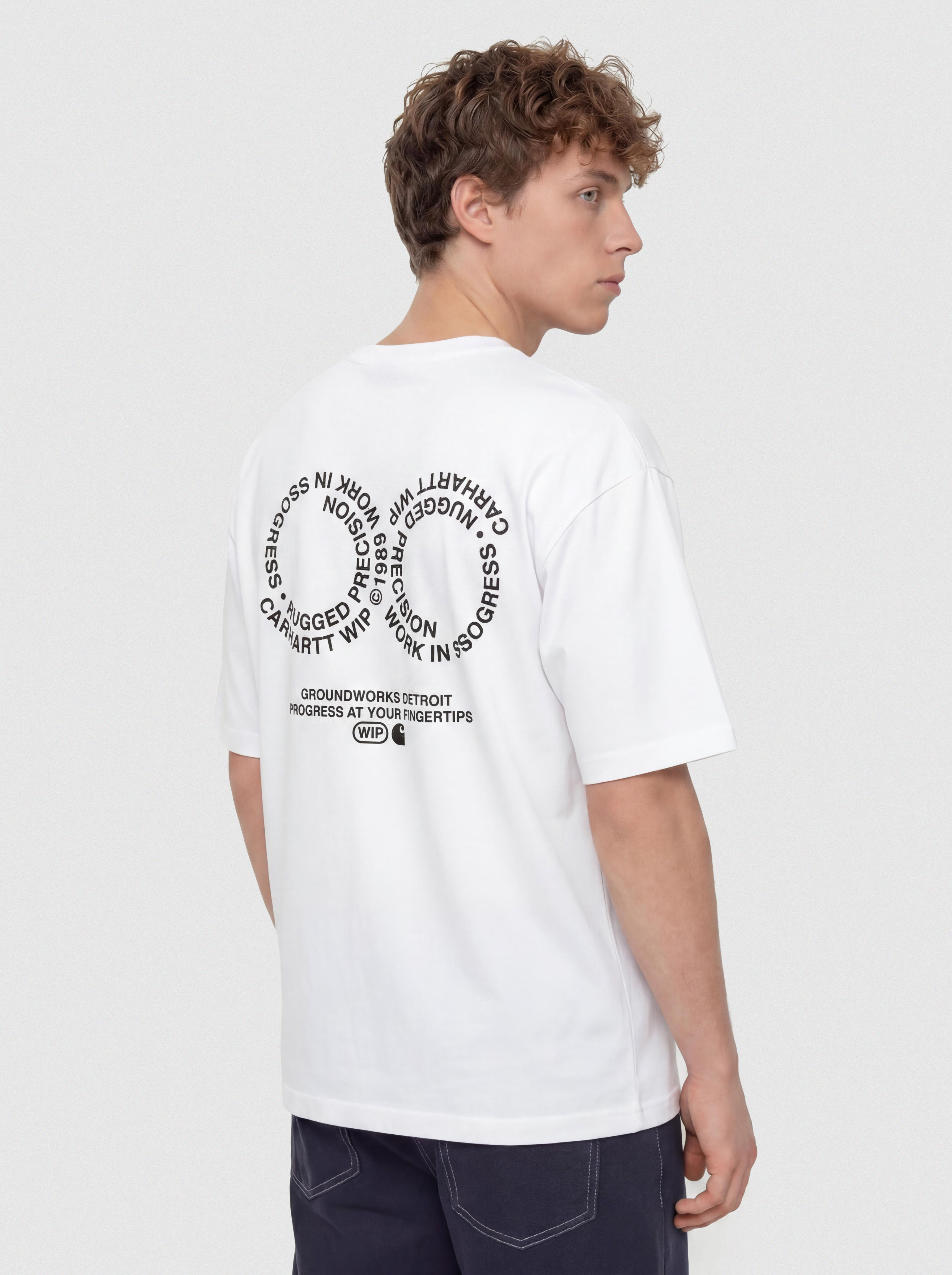 Tricou Carhartt WIP Rotation (white/black)