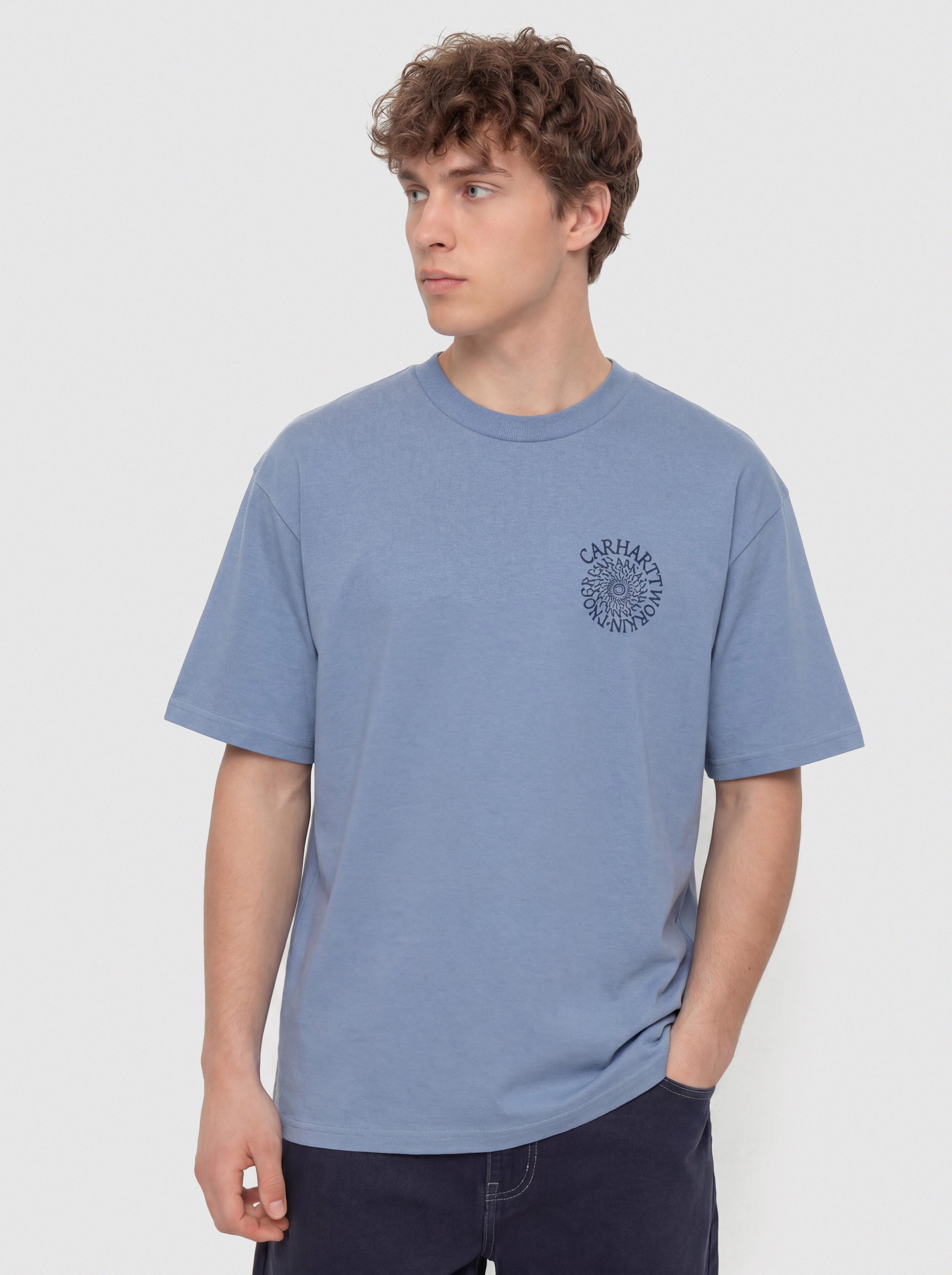 Tricou Carhartt WIP Spirals (gentle blue)