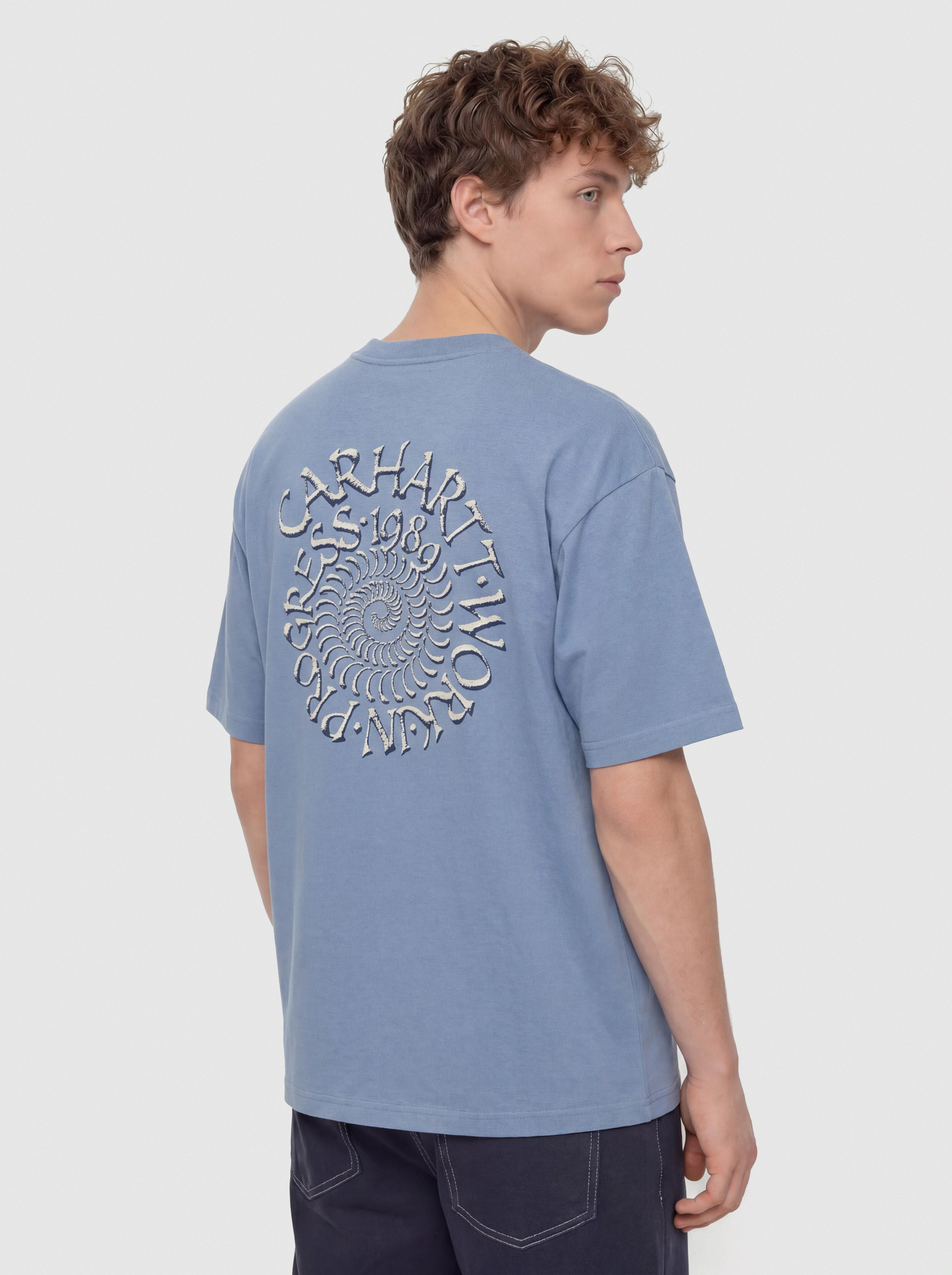 Tricou Carhartt WIP Spirals (gentle blue)