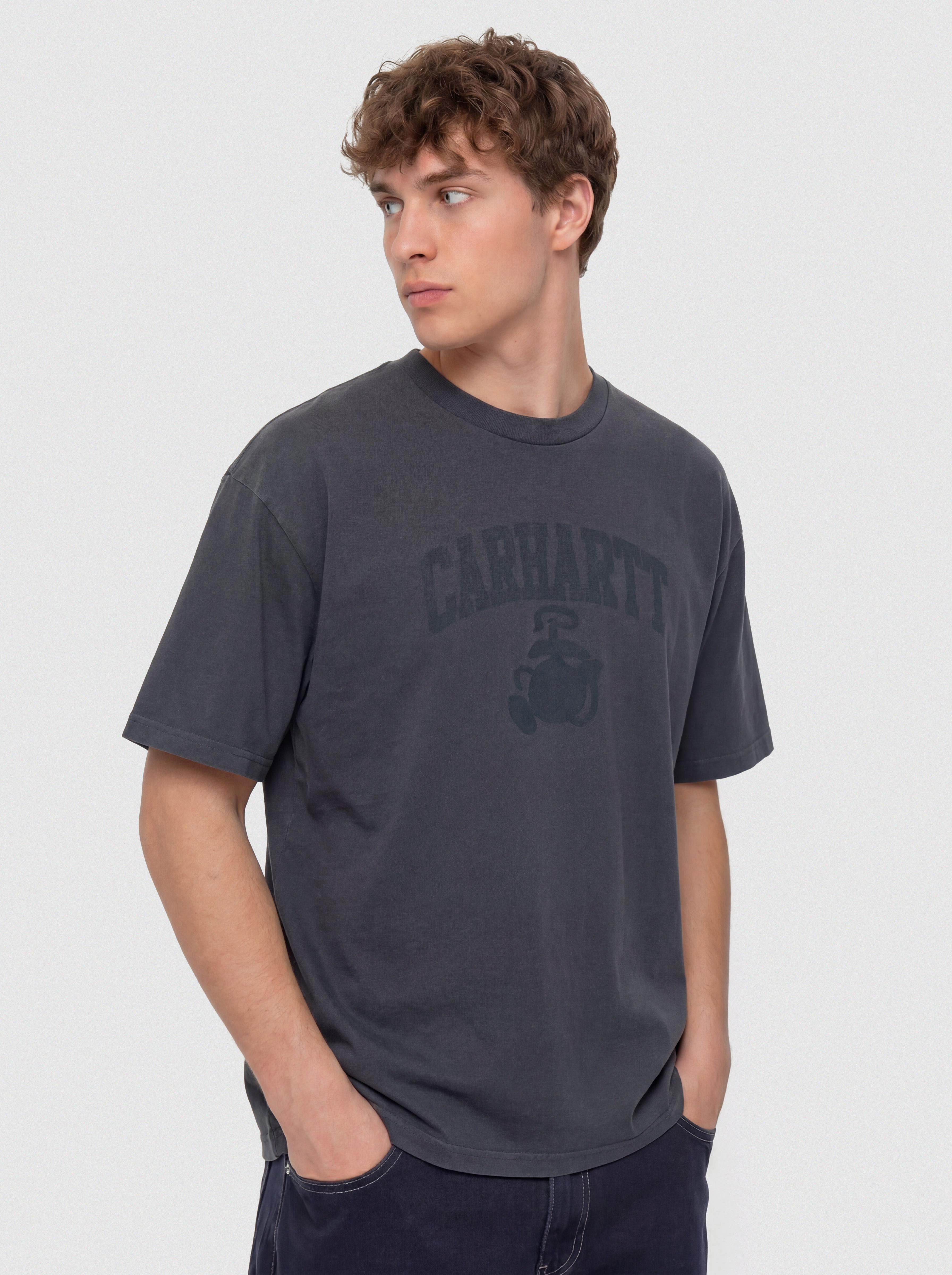 Tricou Carhartt WIP Faded Pond Corps (deep night)