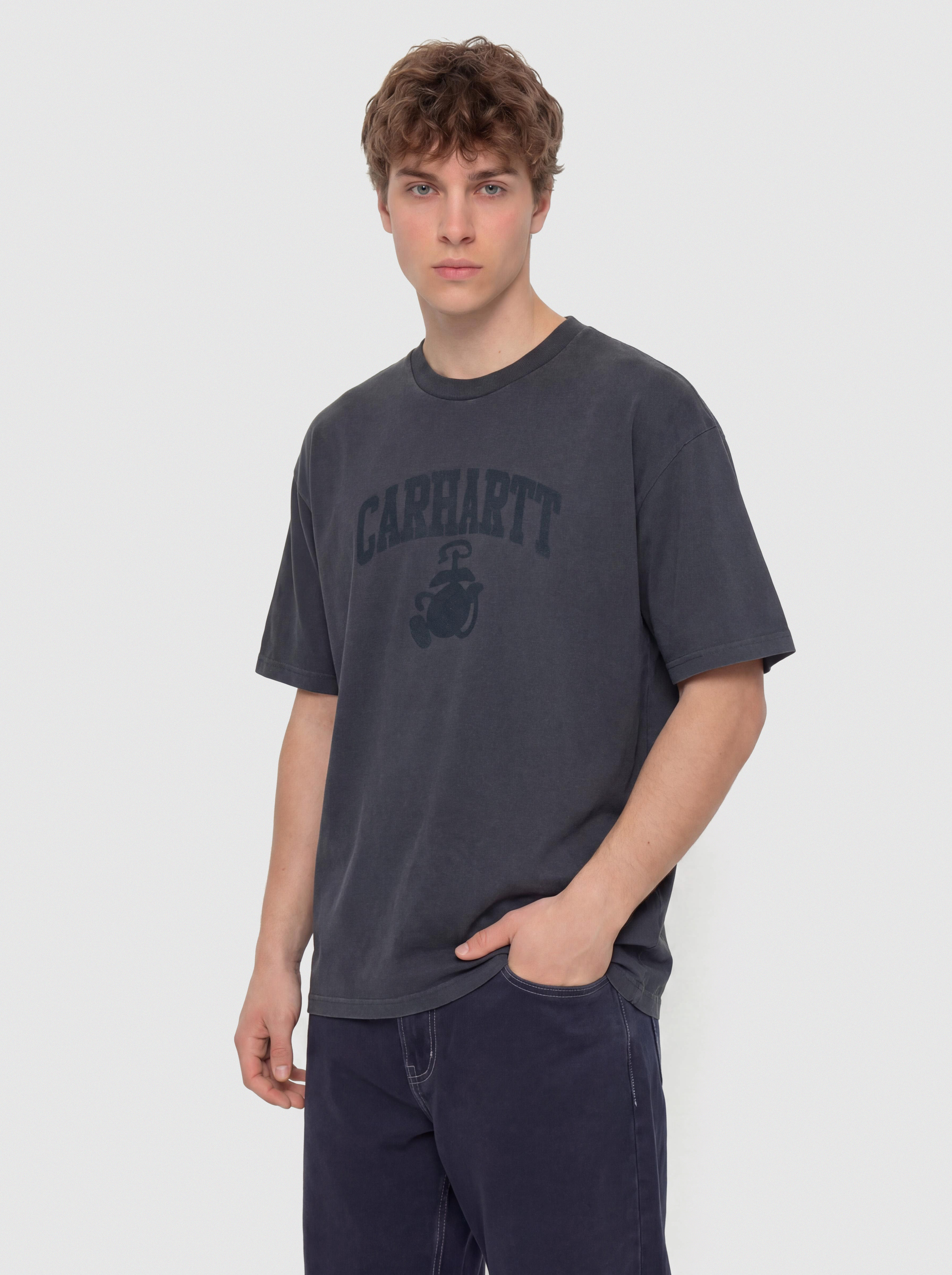 Tricou Carhartt WIP Faded Pond Corps (deep night)
