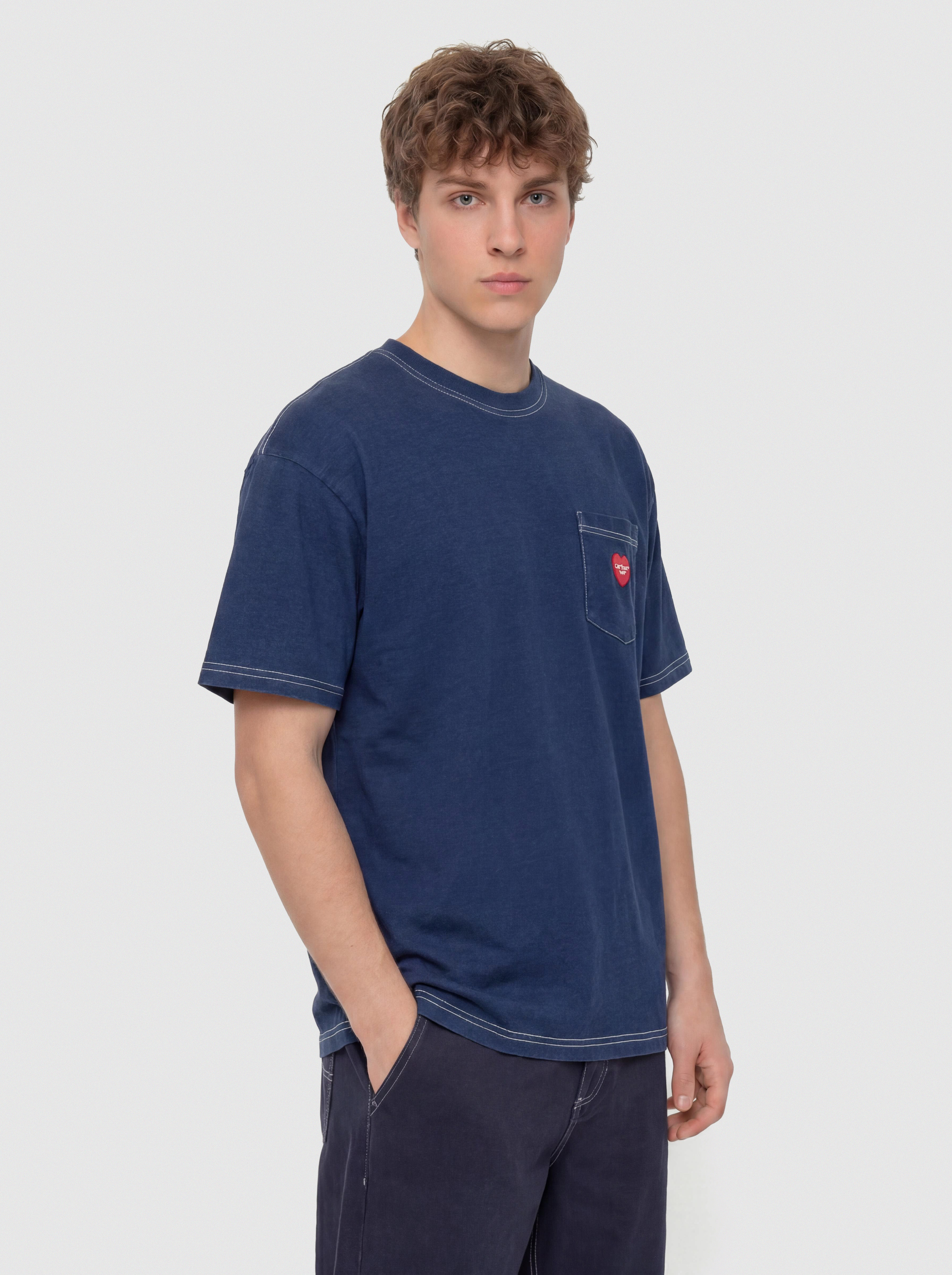 Tricou Carhartt WIP Ingo Pocket (dark blue)