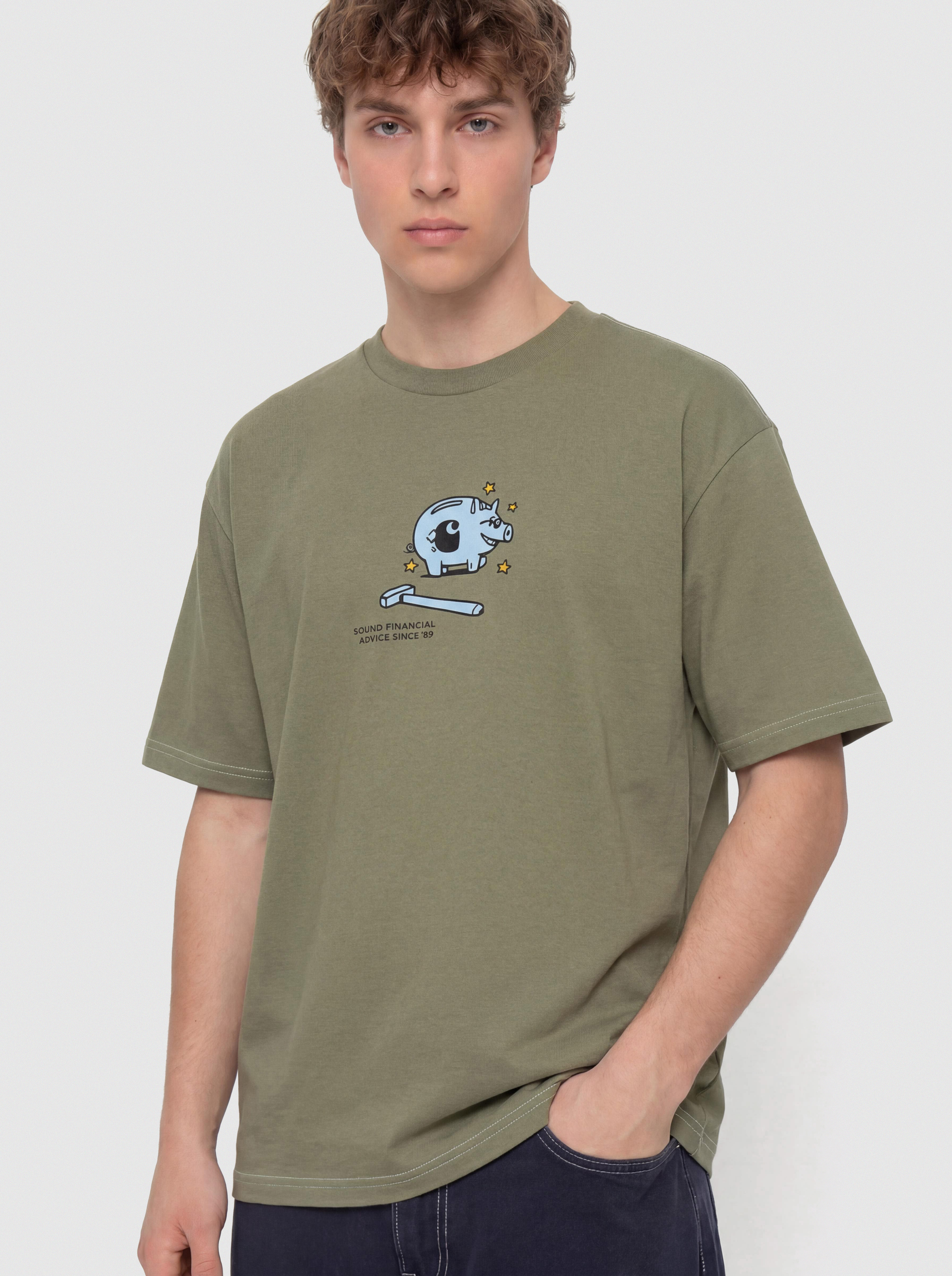 Tricou Carhartt WIP Piggybank (dollar green)