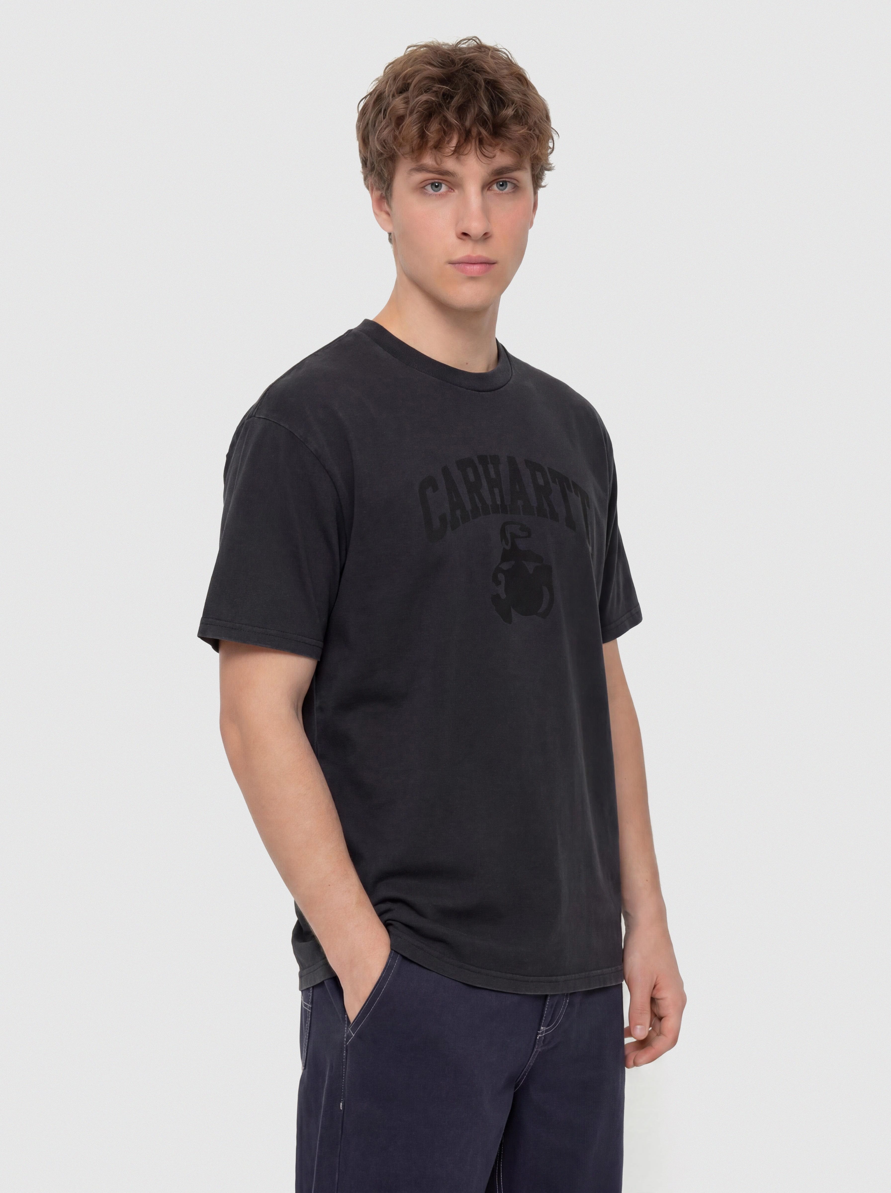 Tricou Carhartt WIP Faded Pond Corps (black)