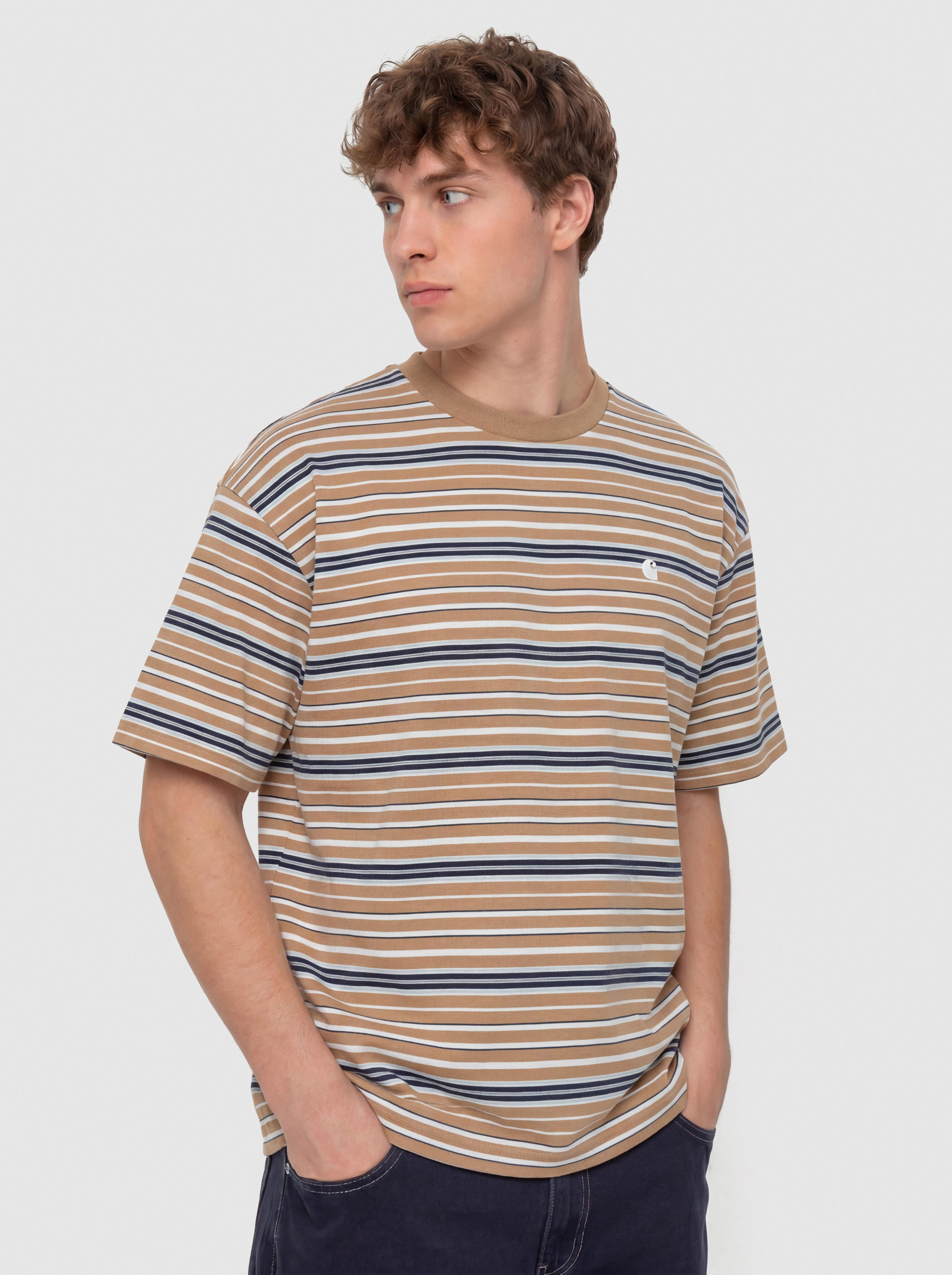 Tricou Carhartt WIP Zane (zane stripe/peanut)