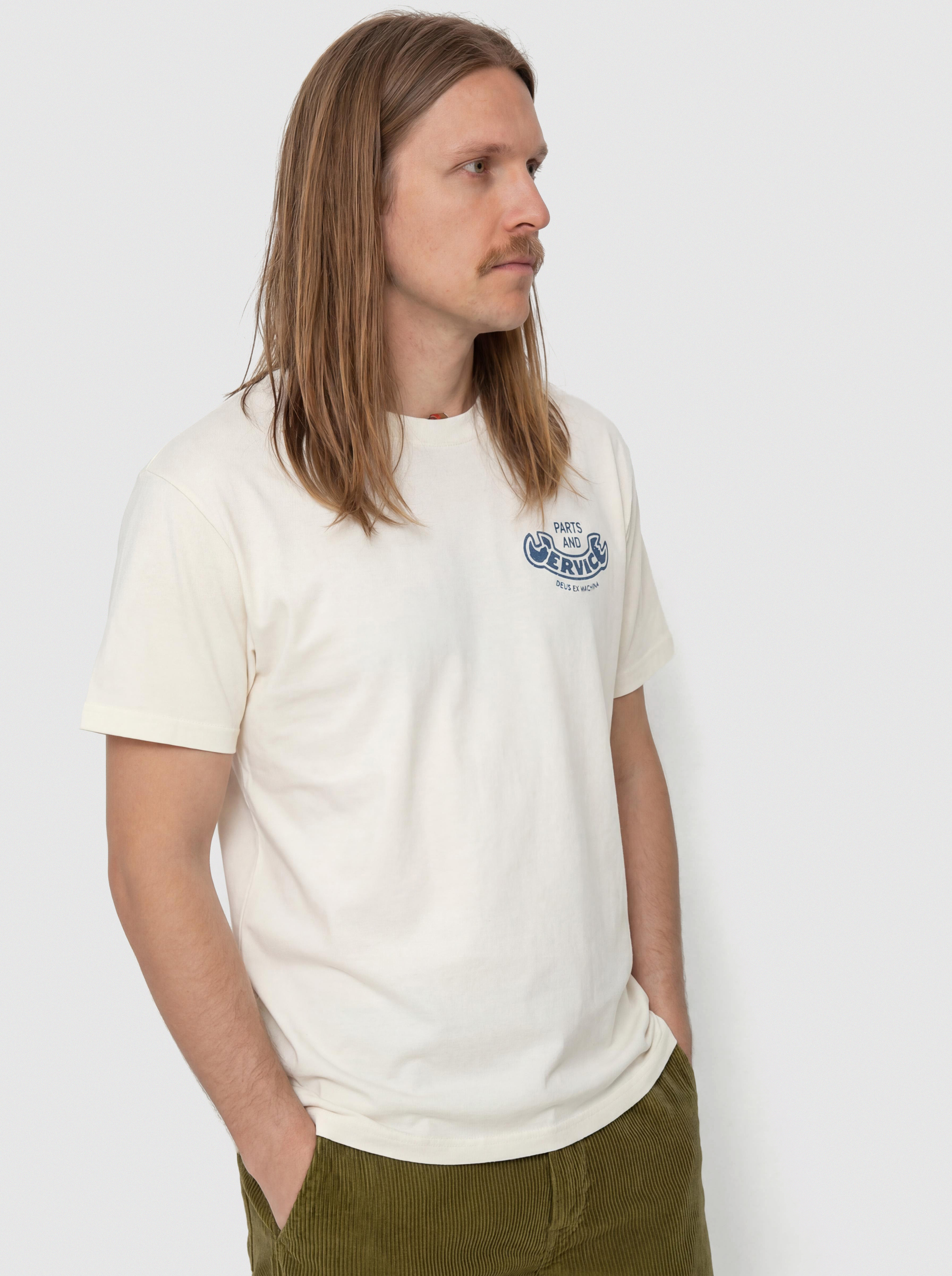 Tricou Deus Ex Machina Ruff And Smooth (vintage white)