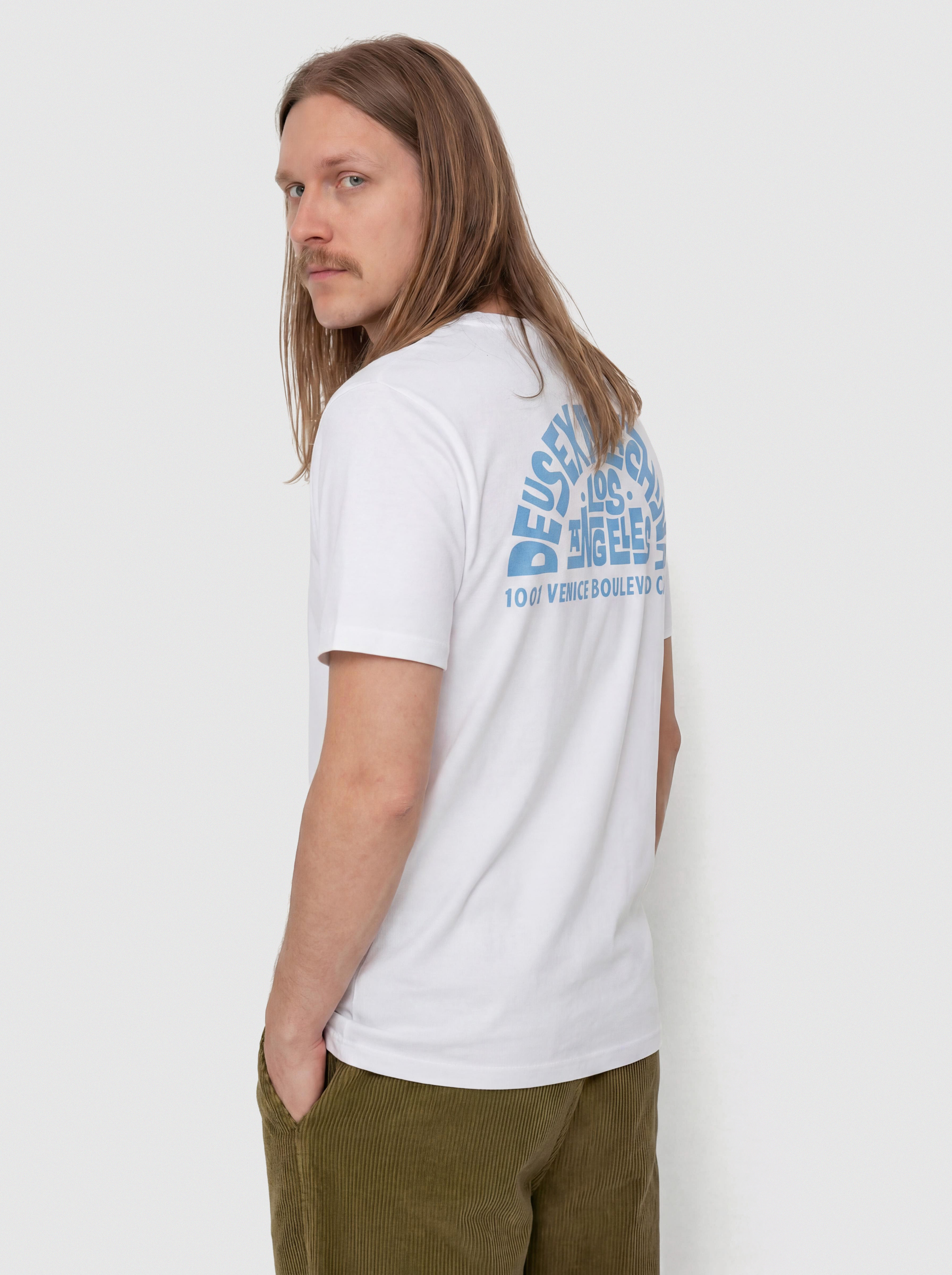 Tricou Deus Ex Machina Los Angeles Address (vintage white)