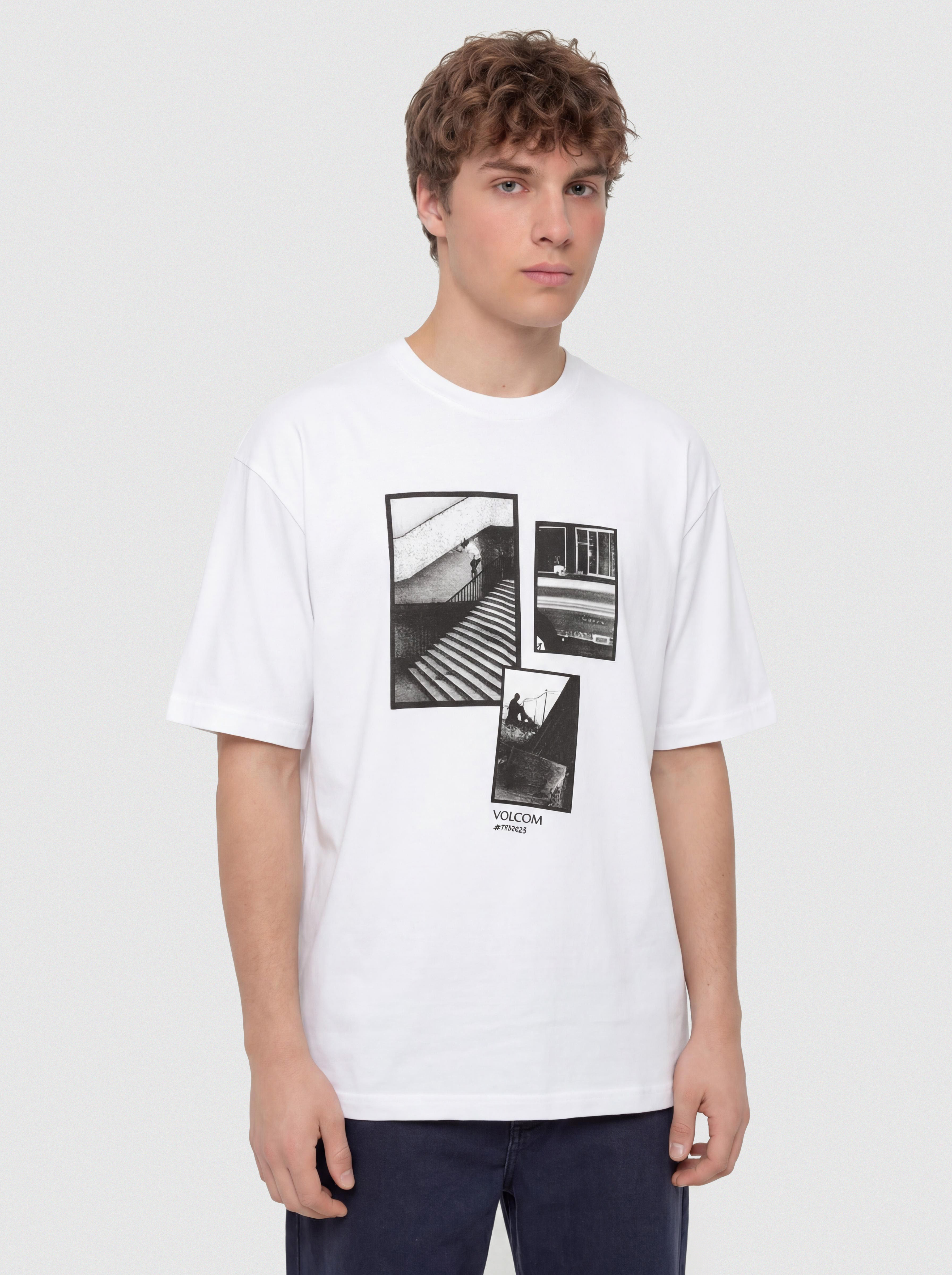 Tricou Volcom Pfanngles Lse (white)