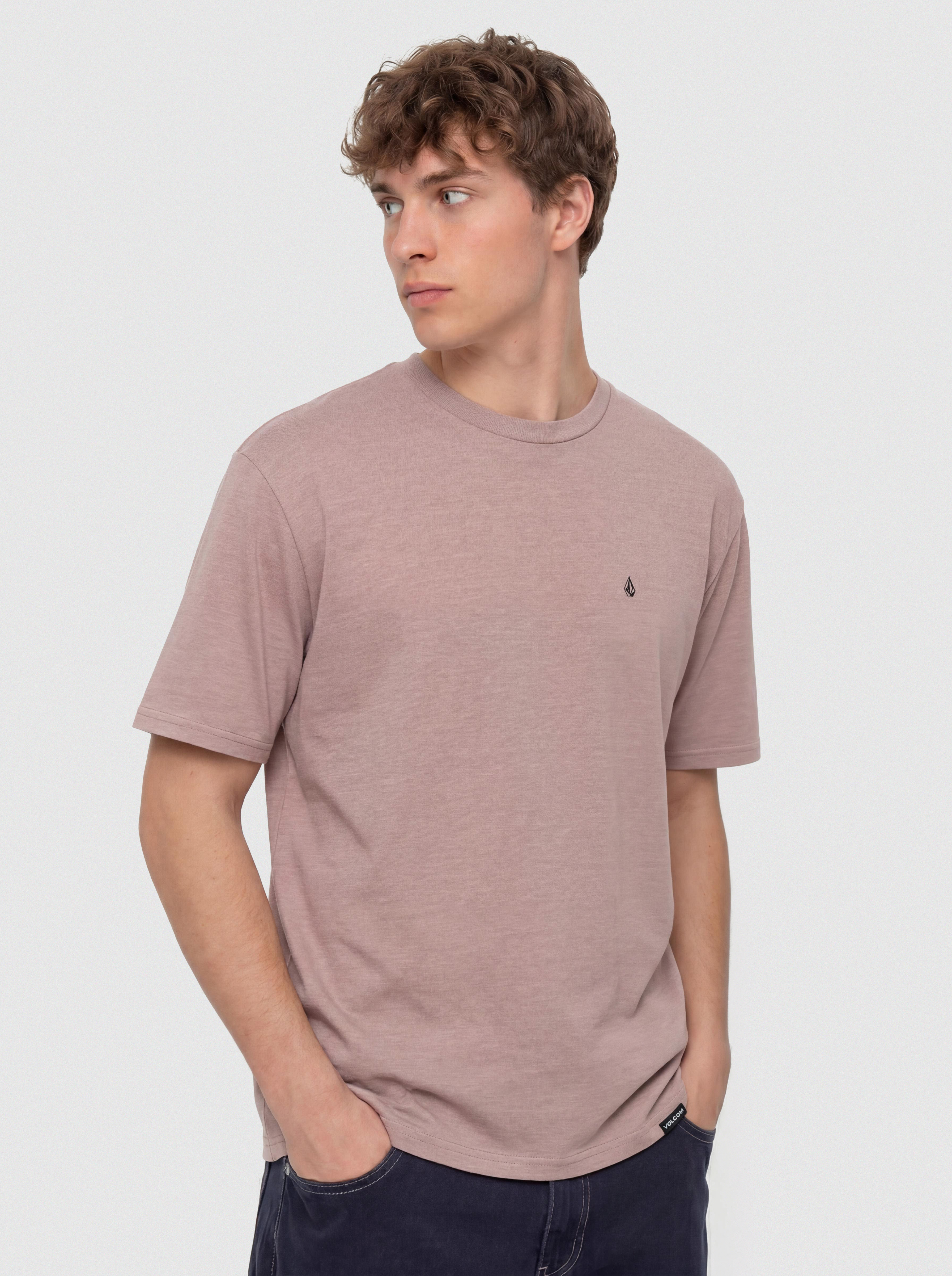 Tricou Volcom Solid Stone Emb (bark brown)