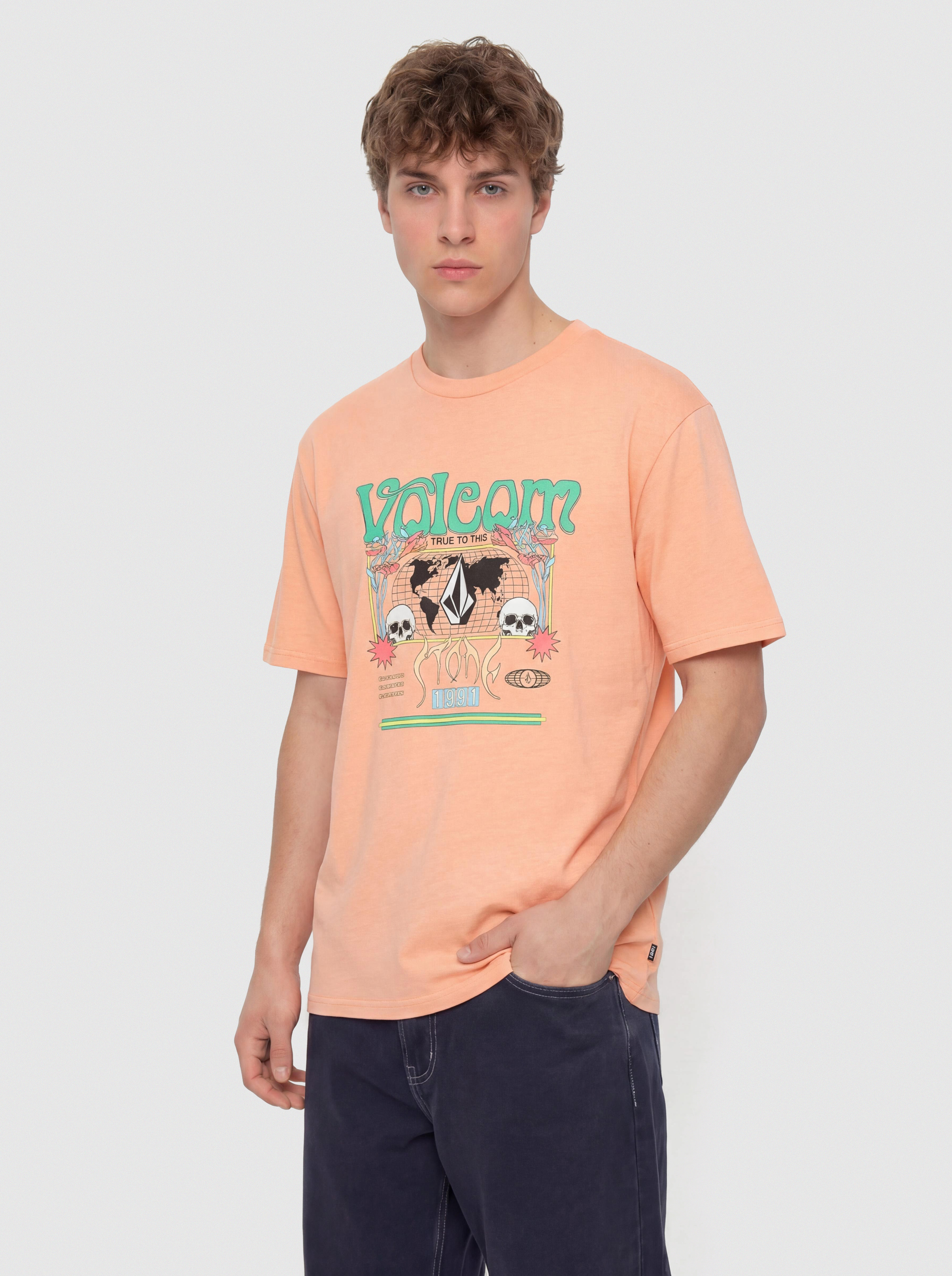 Tricou Volcom Worldly Pw (pale peach)