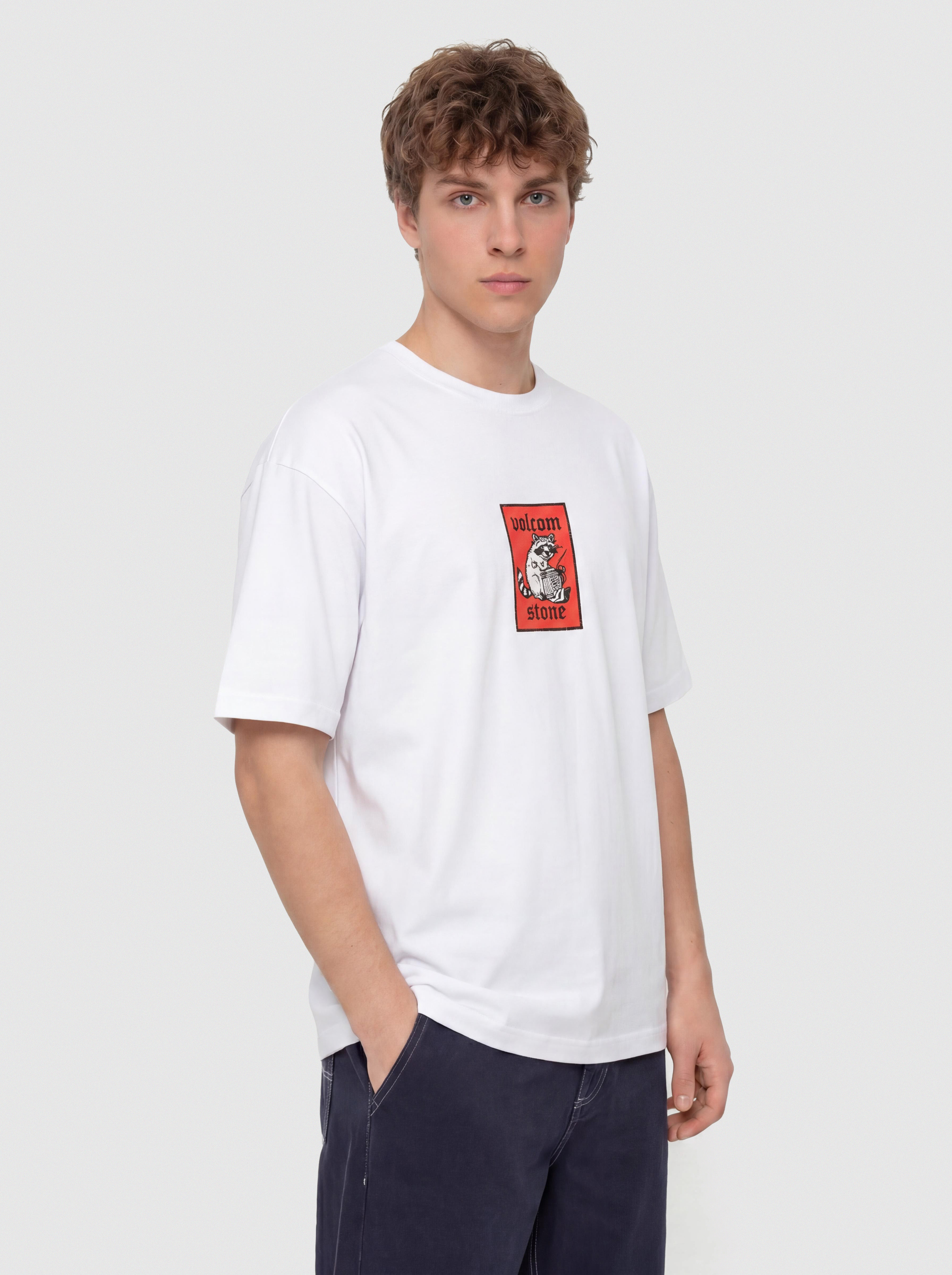 Tricou Volcom Rockout (white)