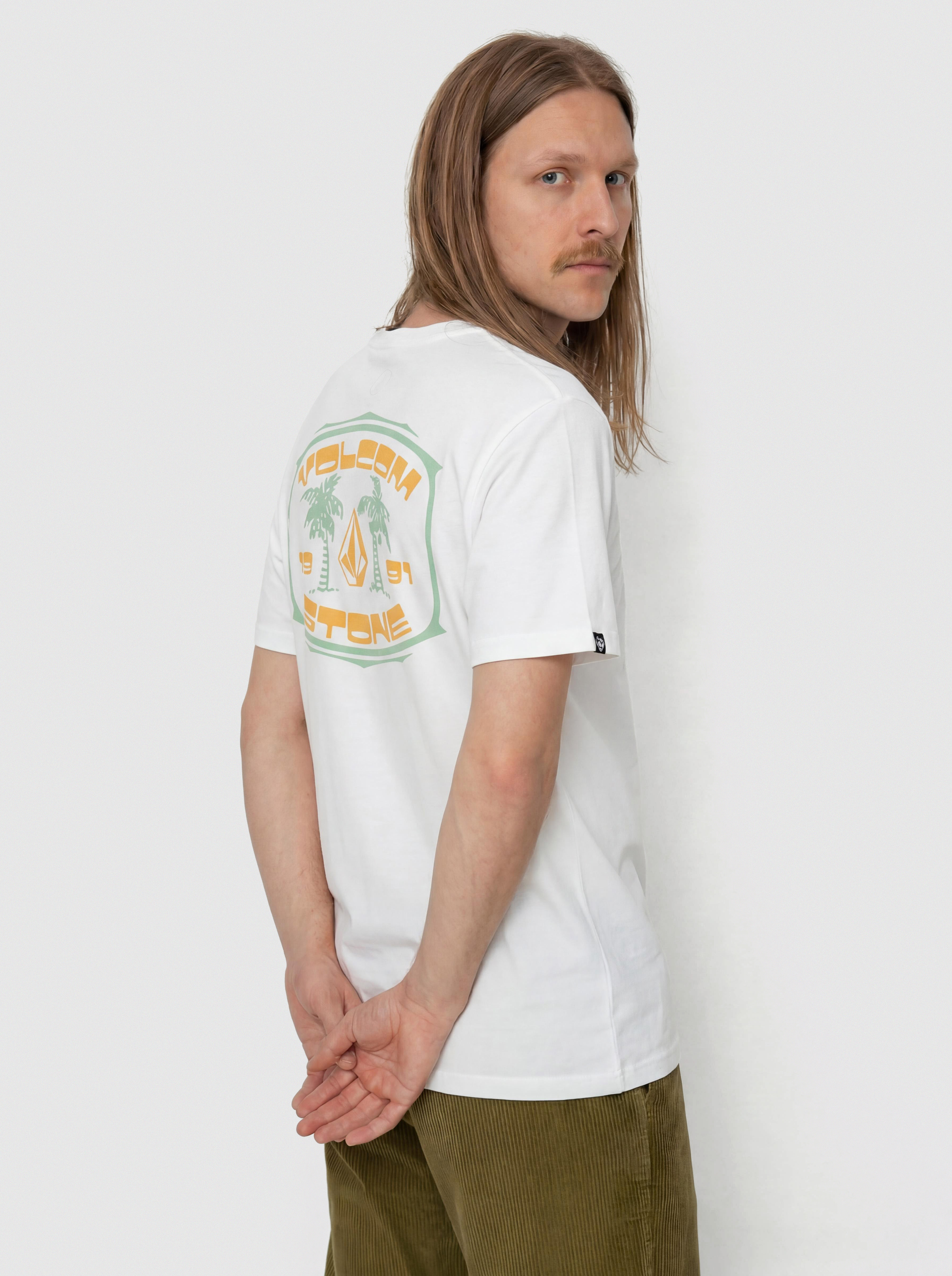 Tricou Volcom 91 Palm Bsc (white)