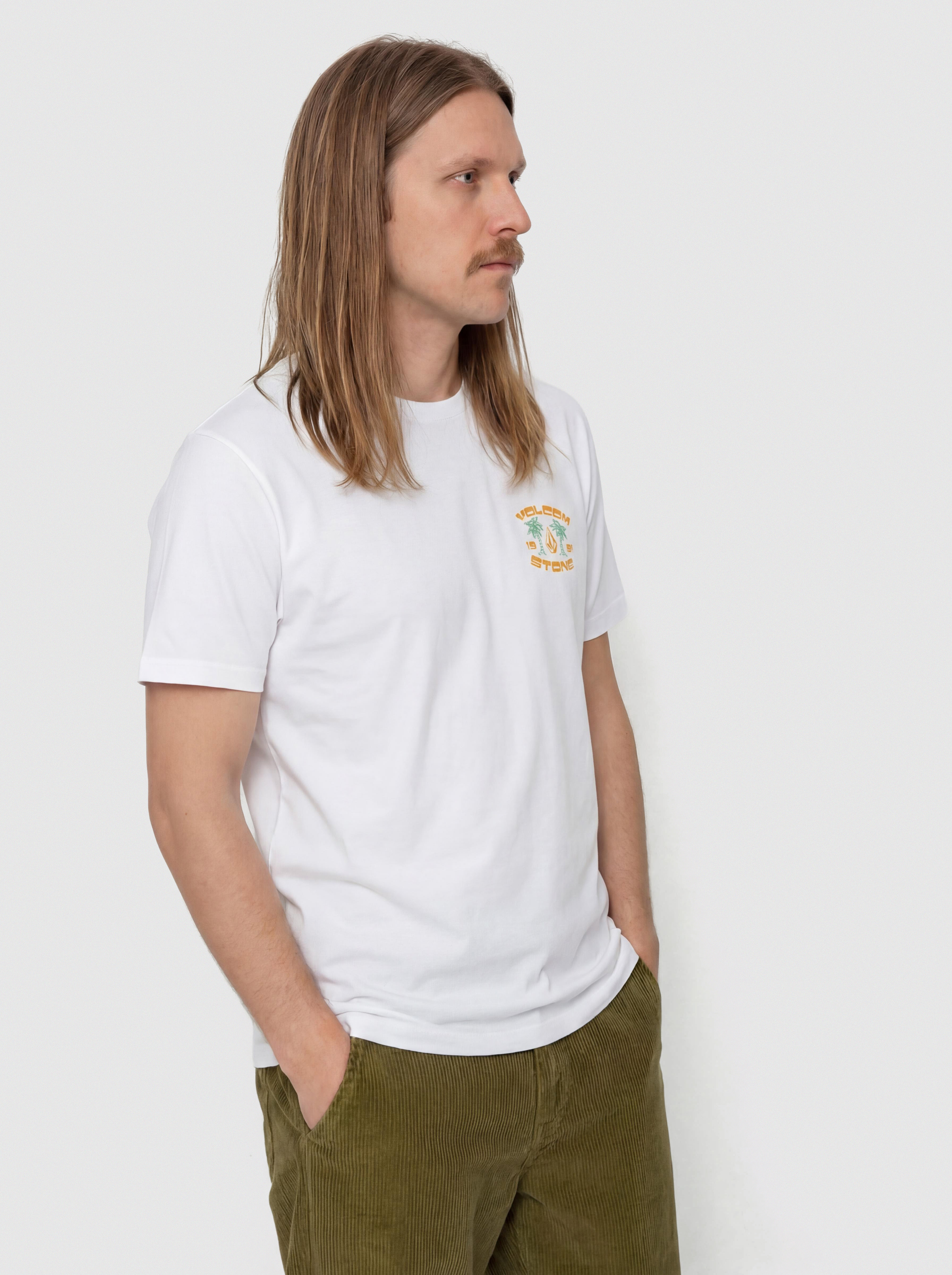 Tricou Volcom 91 Palm Bsc (white)