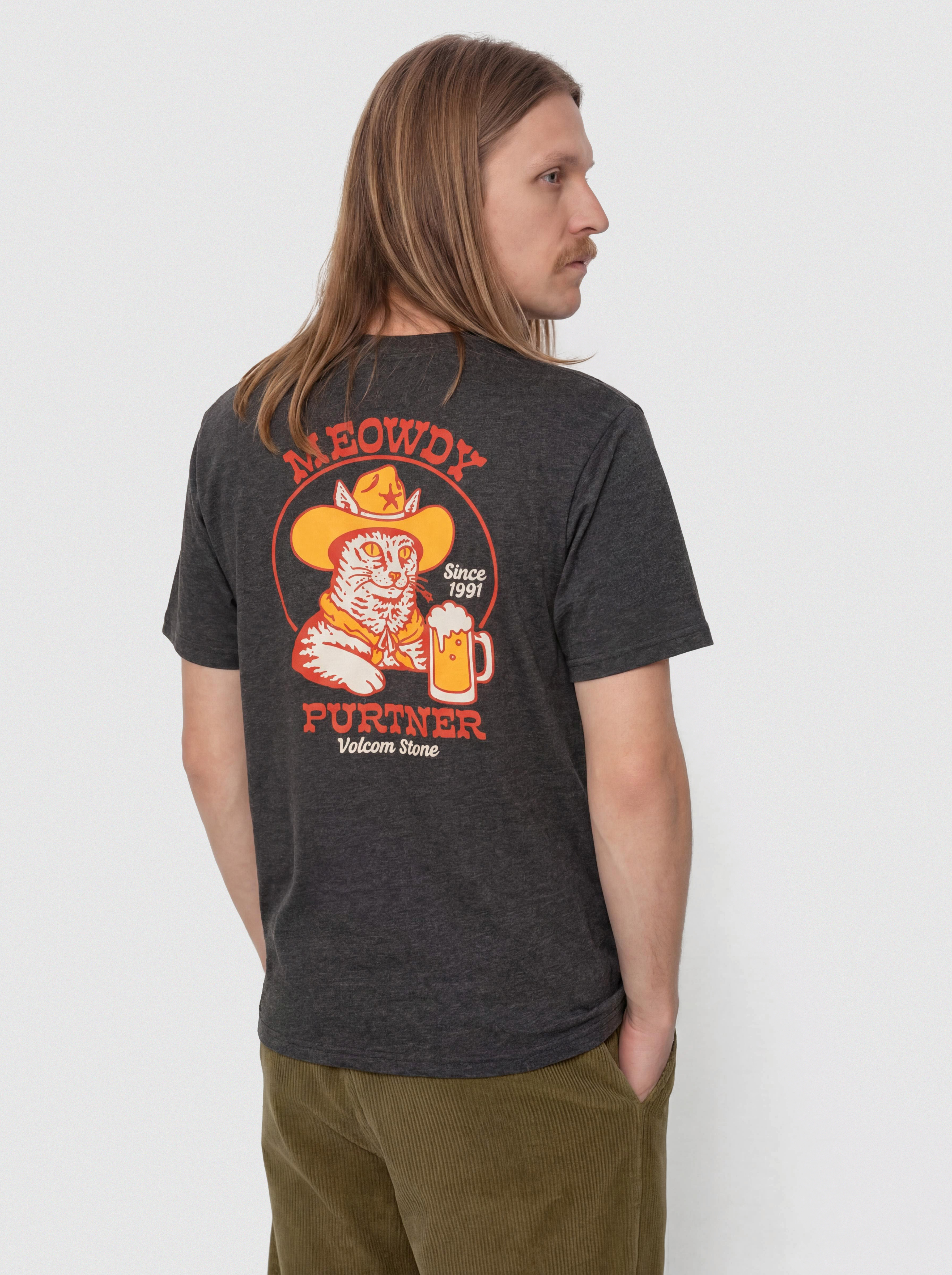 Tricou Volcom Meowdy Hth (heather black)