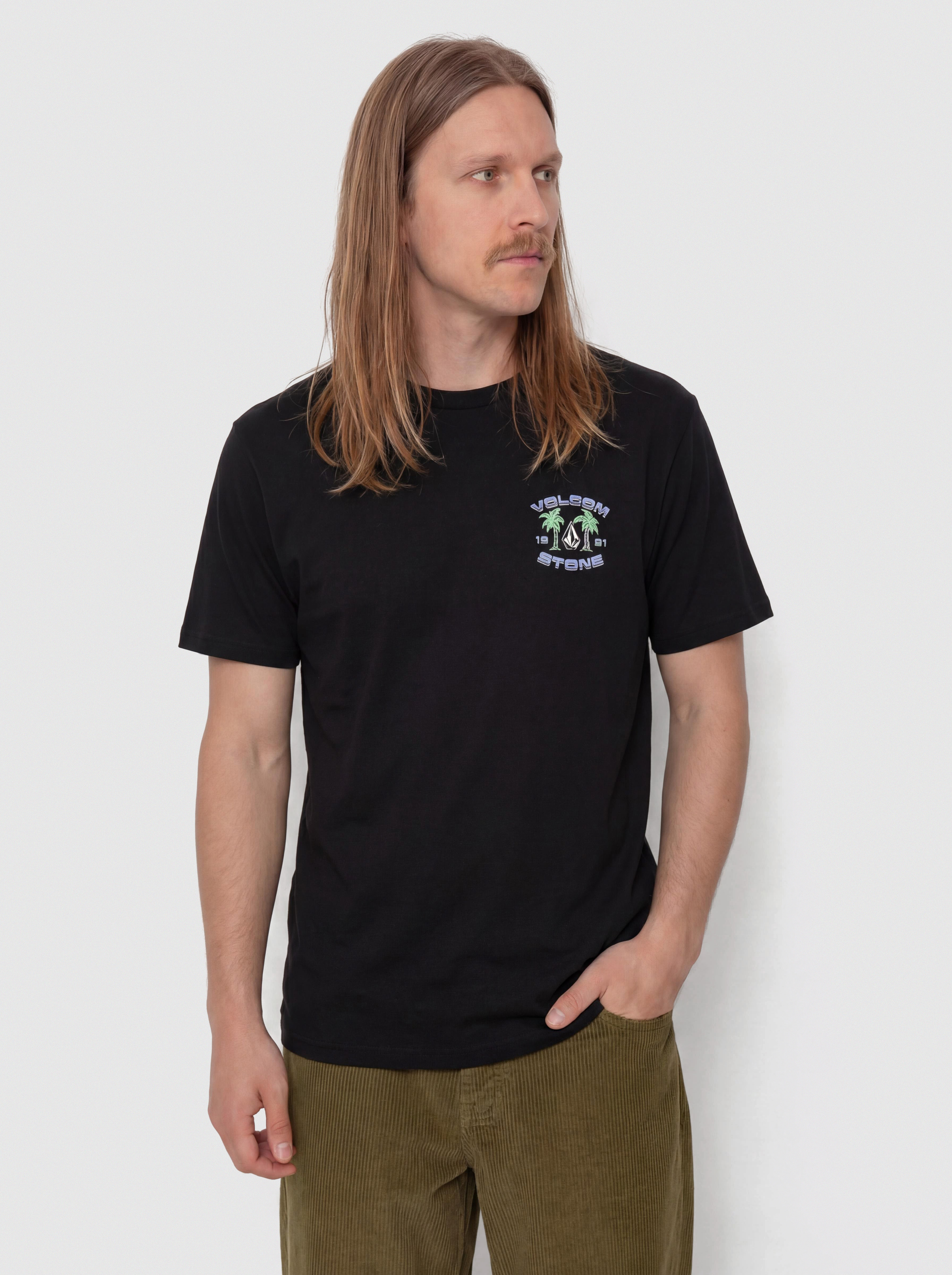 Tricou Volcom 91 Palm Bsc (black)