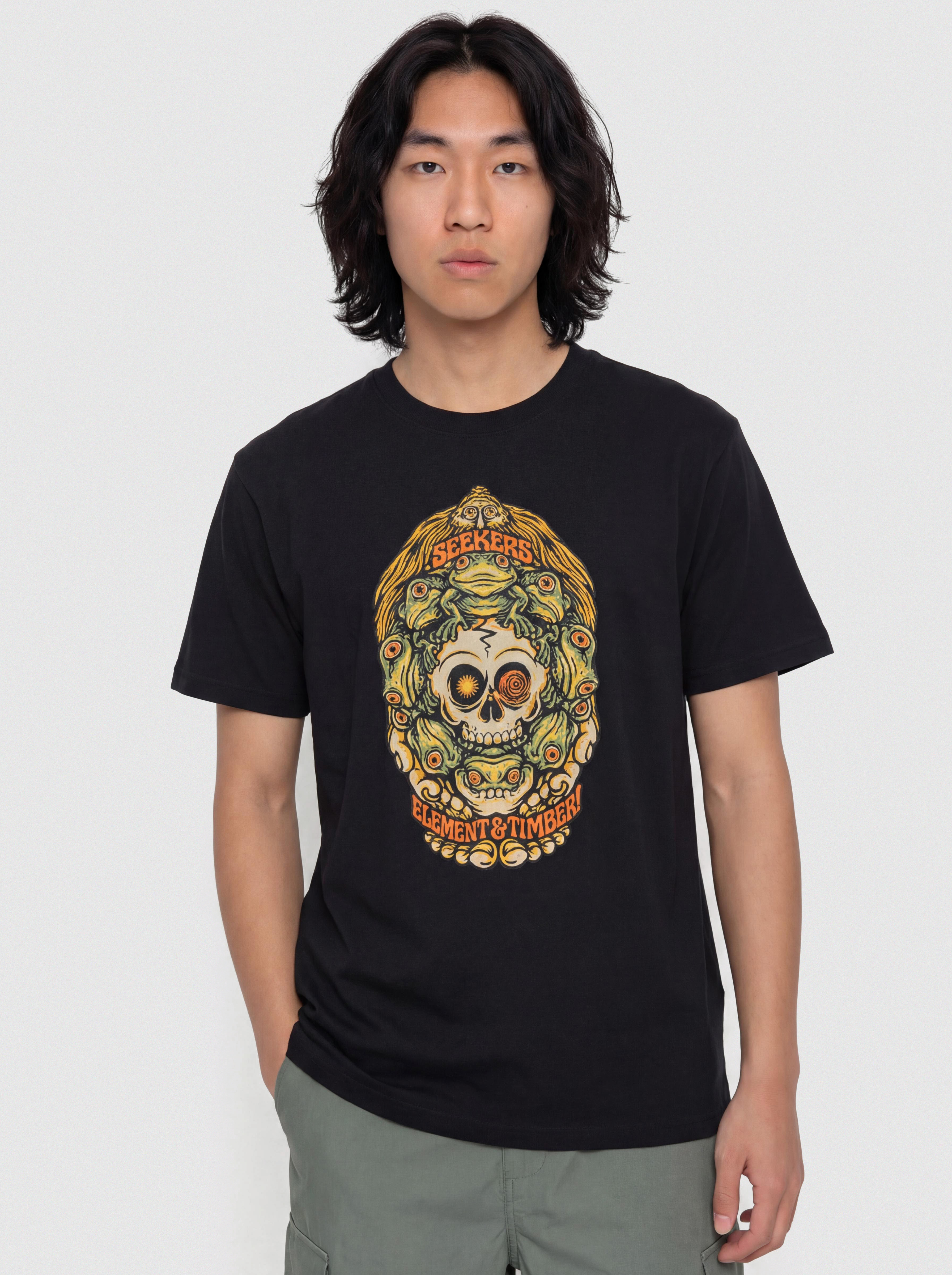 Tricou Element Timber Orbit (off black)