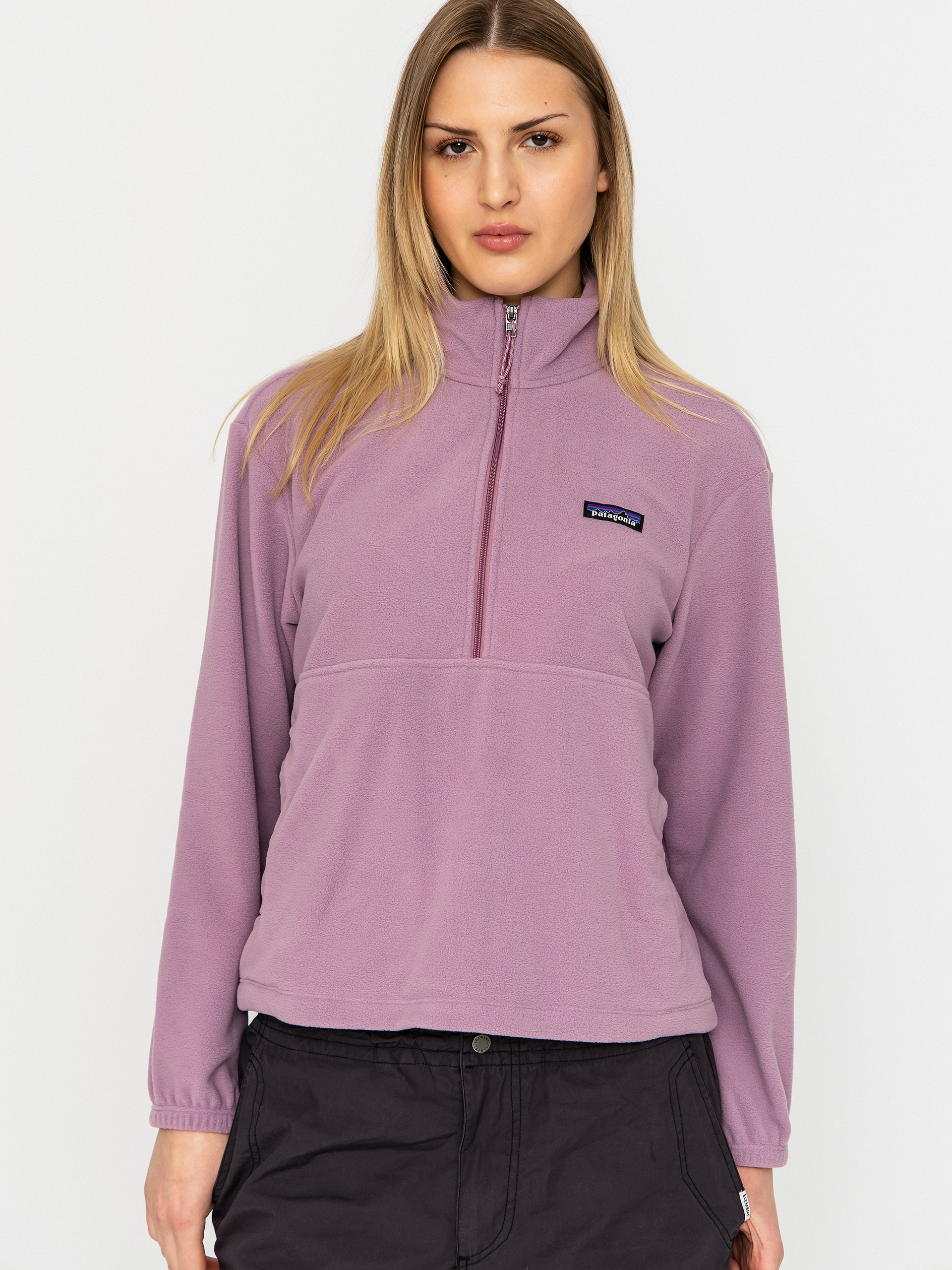 Hanorac din fleece Patagonia Micro D 1/2 Zip Wmn (light violet)