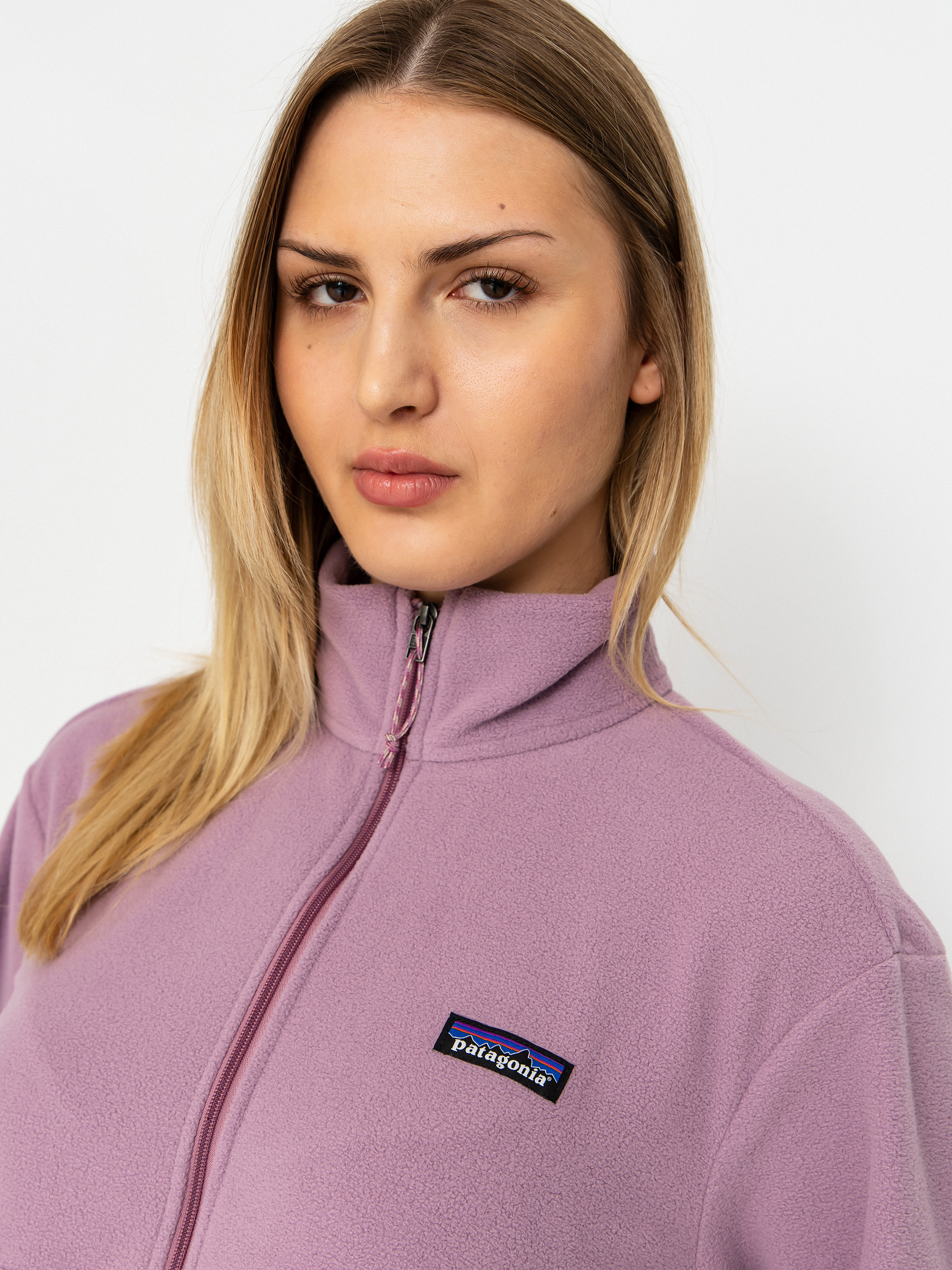 Pentru femei Hanorac din fleece Patagonia Micro D 1/2 Zip (light violet)