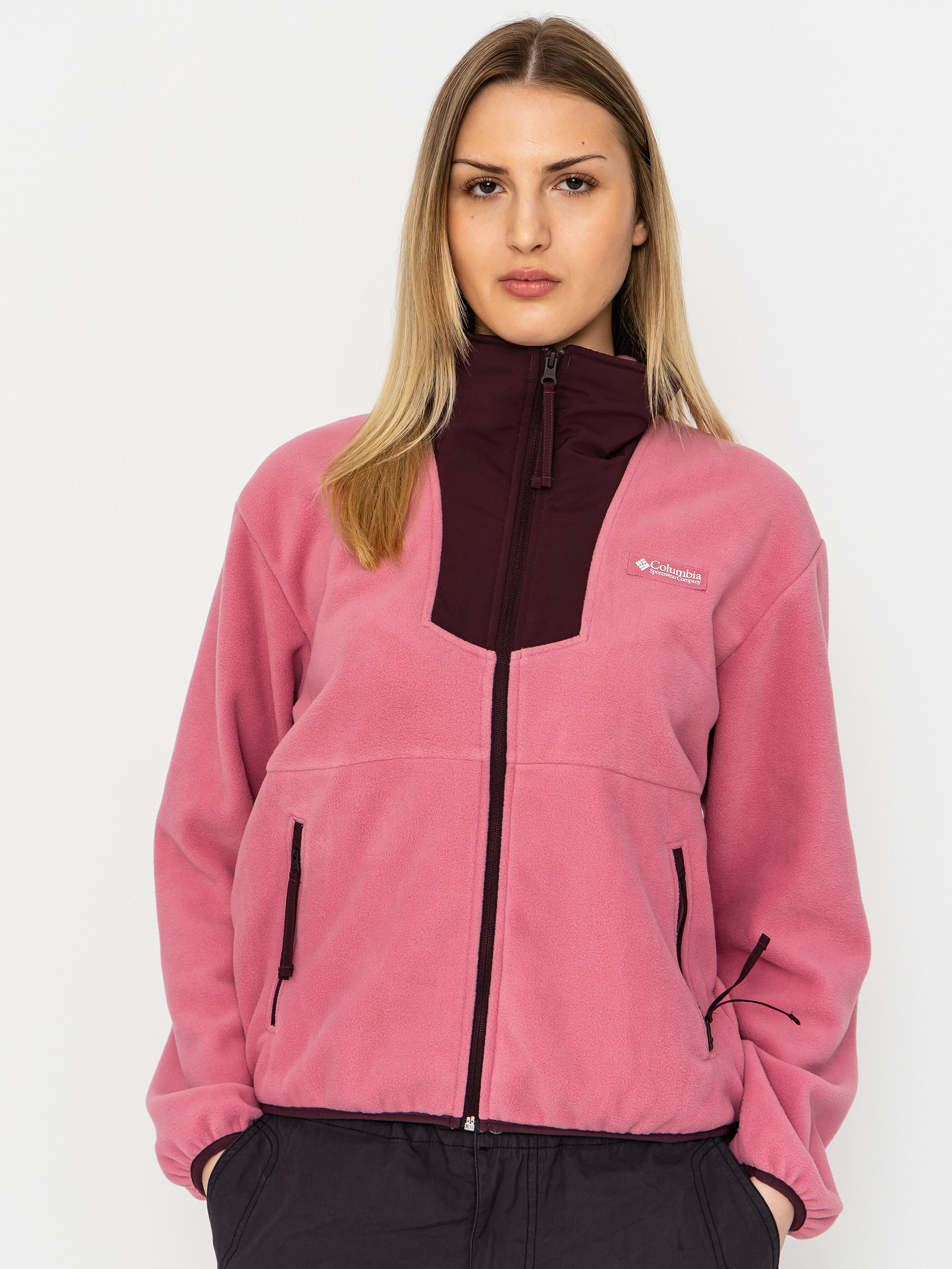 Hanorac din fleece Columbia Sequoia Grove Full Zip Wmn (rosette/moonvista)