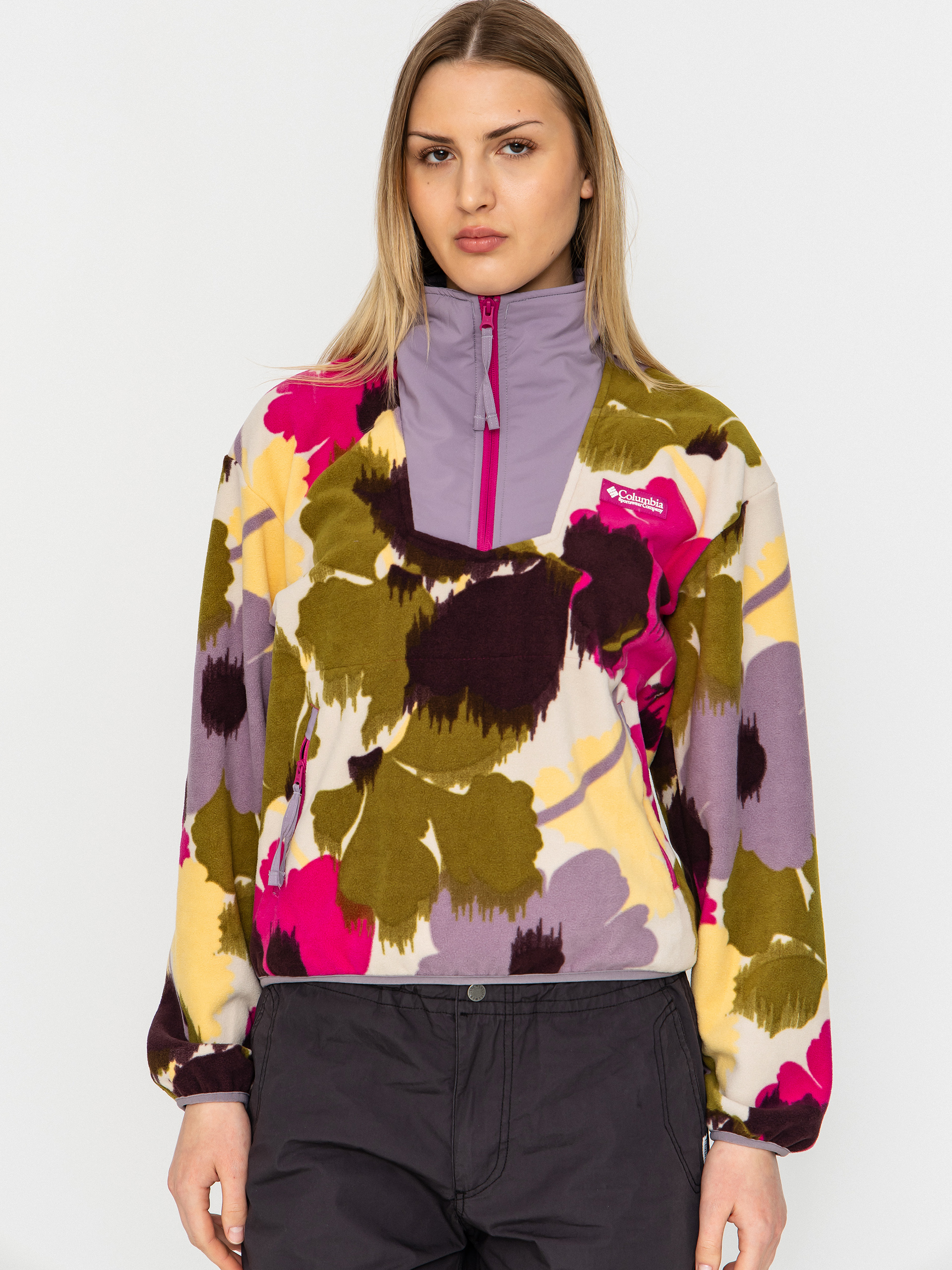 Hanorac din fleece Columbia Sequoia Grove Printed Half Zip Wmn