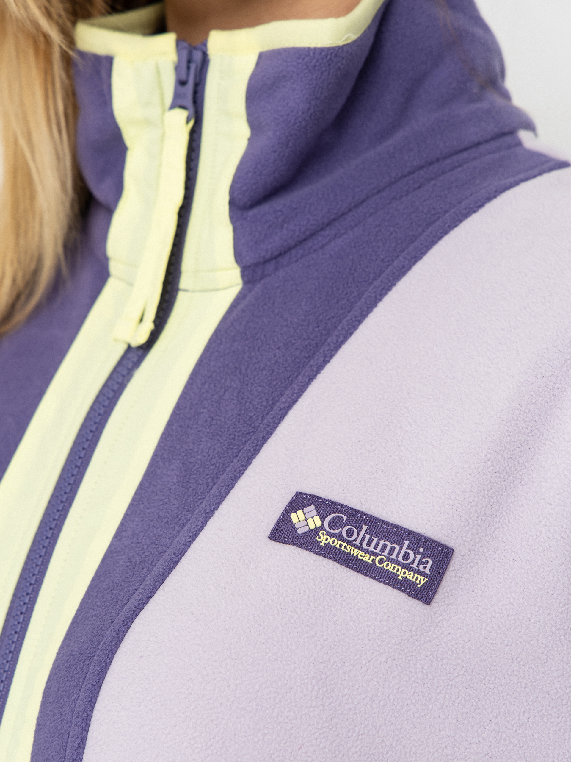 Pentru femei Hanorac din fleece Columbia Backbowl II Full Zip (lavender pearl/stormwatch/citron haze)