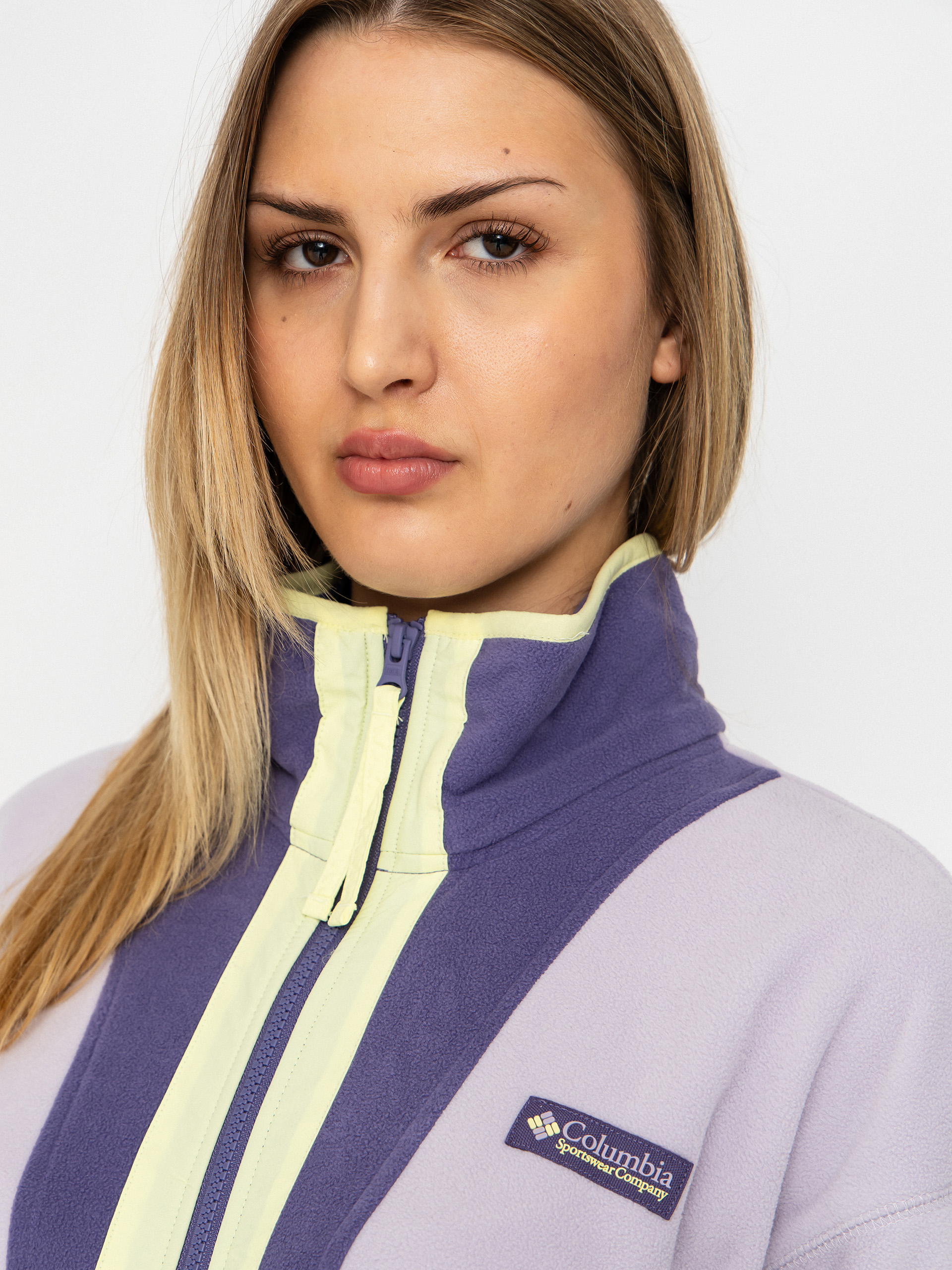 Pentru femei Hanorac din fleece Columbia Backbowl II Full Zip (lavender pearl/stormwatch/citron haze)