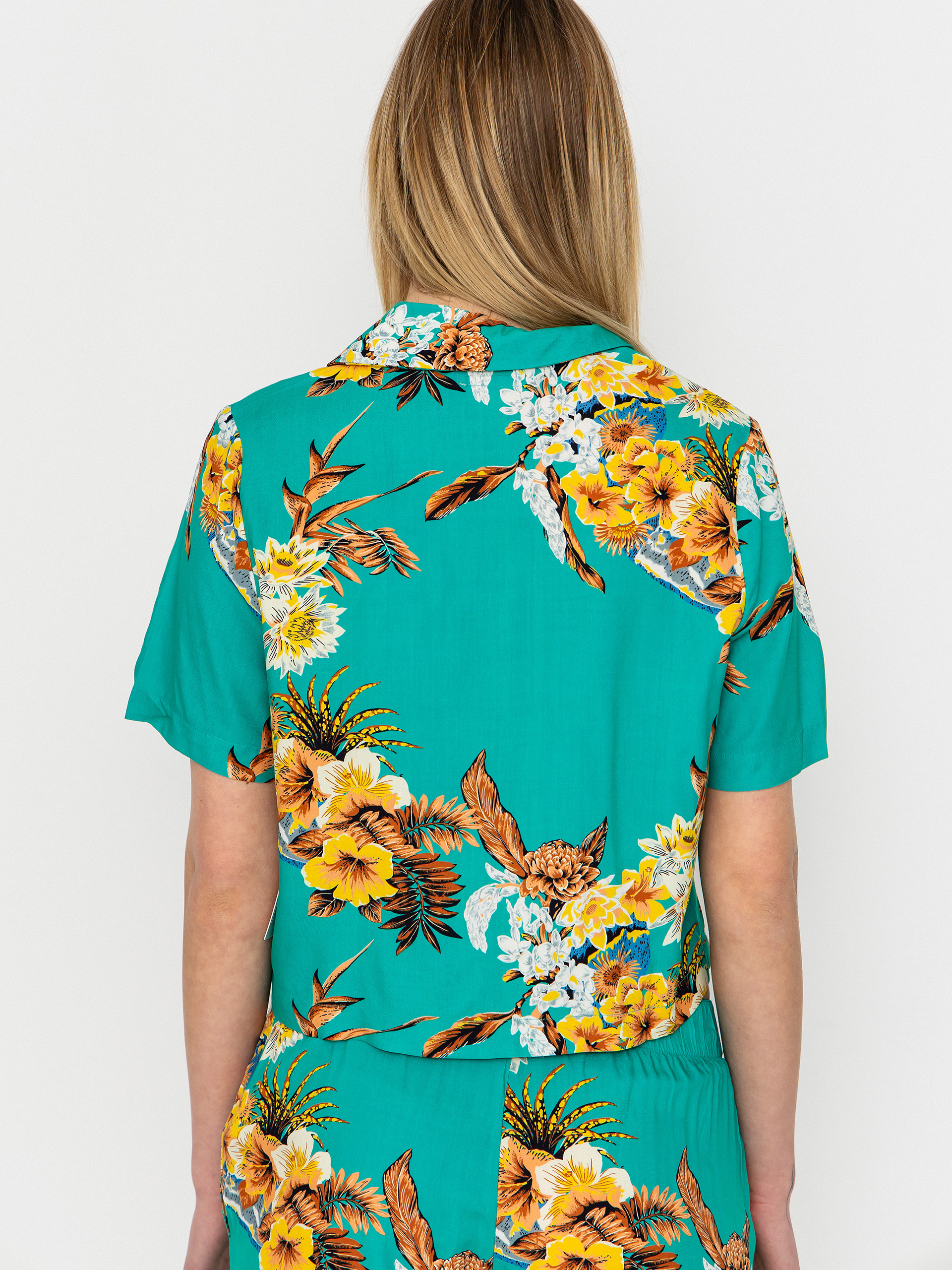 Cămașă Brixton Campos Button Down Wmn (retro green flor campos)