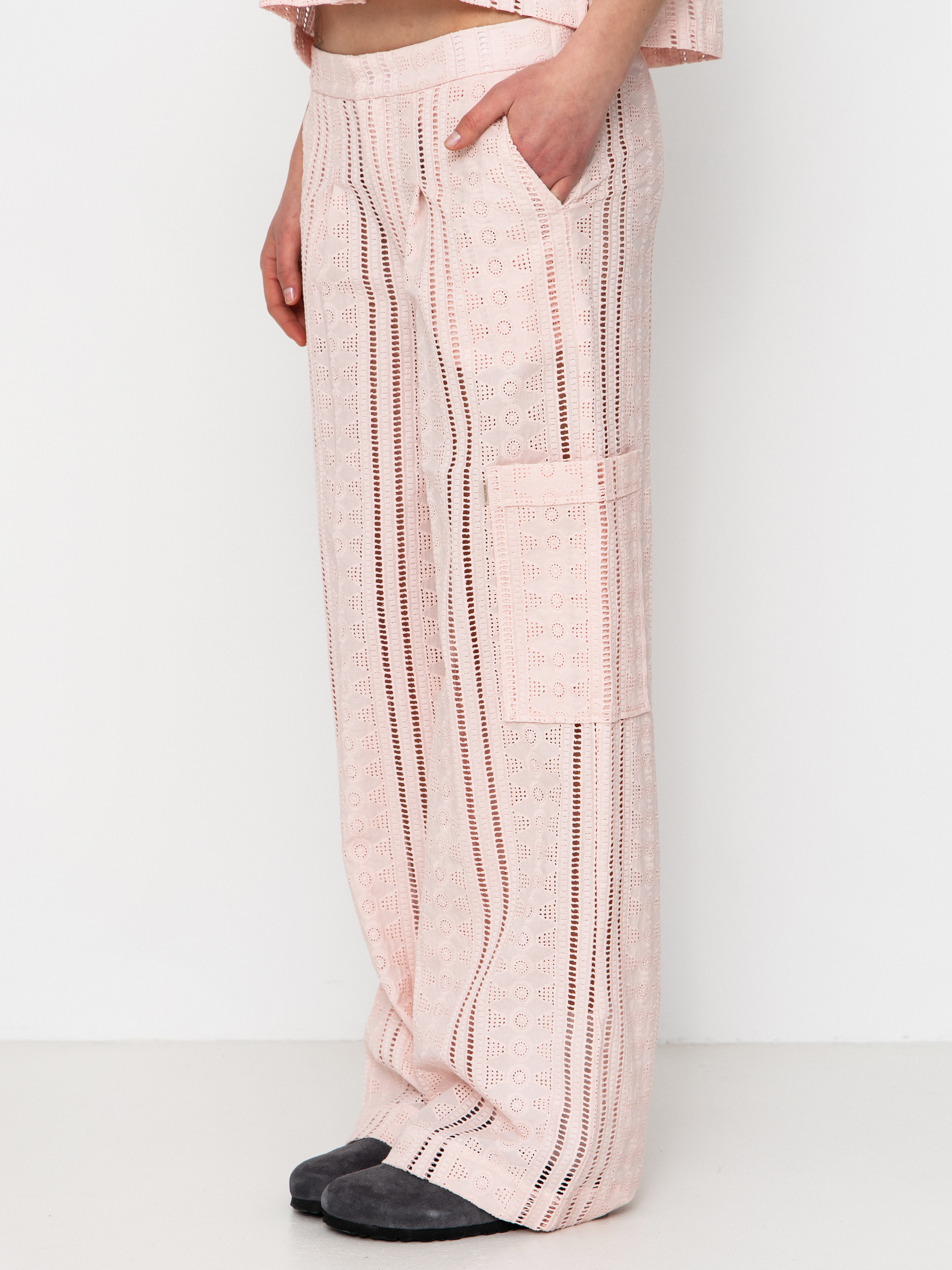 Pantaloni Brixton The Mercer Wide Leg Trouser Wmn (chalk pink)