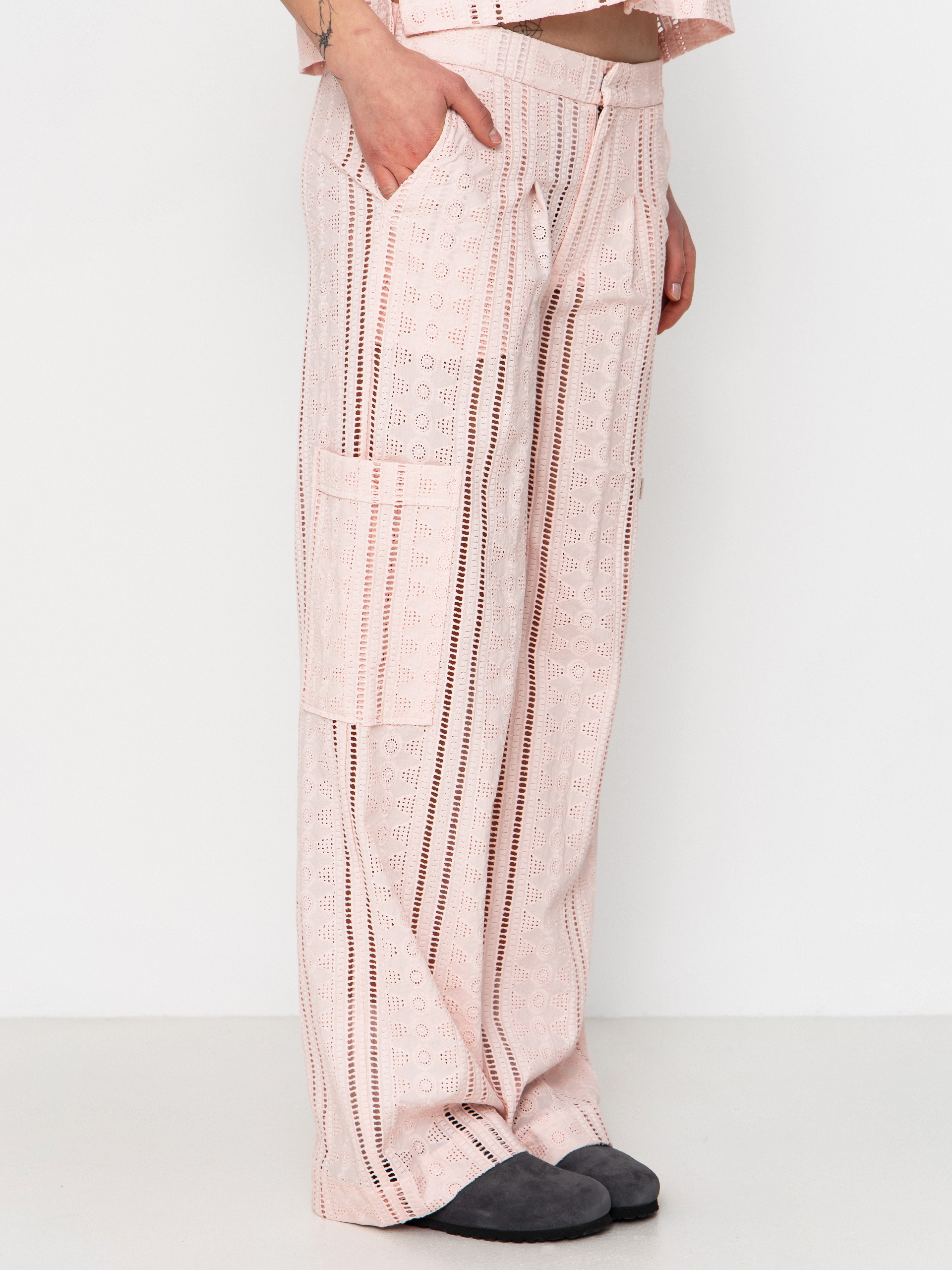 Pantaloni Brixton The Mercer Wide Leg Trouser Wmn (chalk pink)