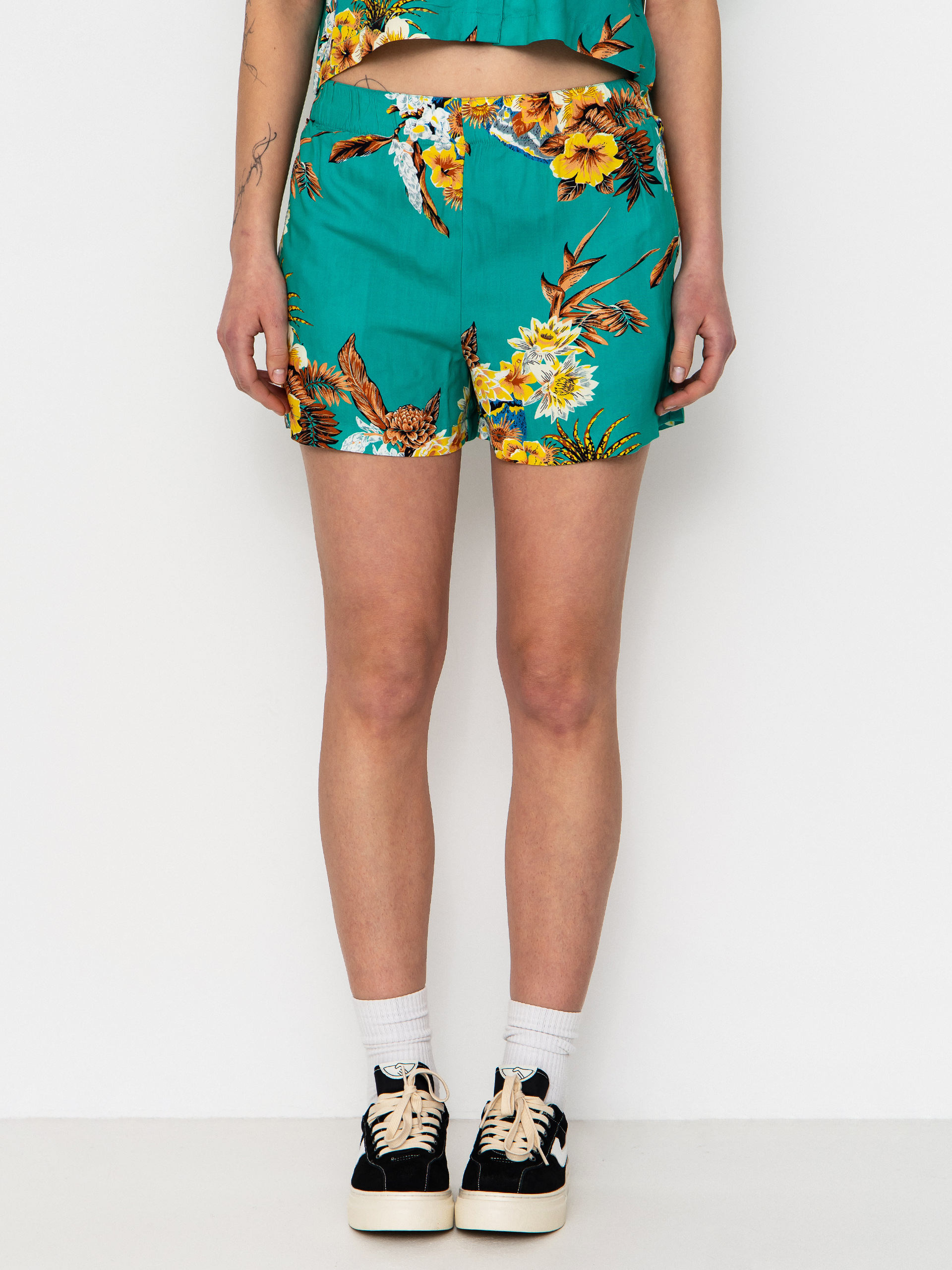 Pantaloni scurți Brixton Campos Lounge Wmn (retro green flor campos)
