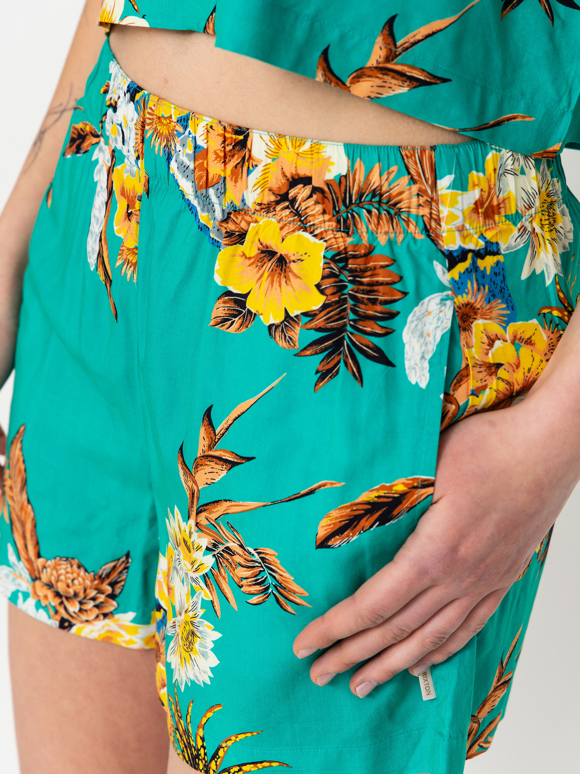 Pantaloni scurți Brixton Campos Lounge Wmn (retro green flor campos)