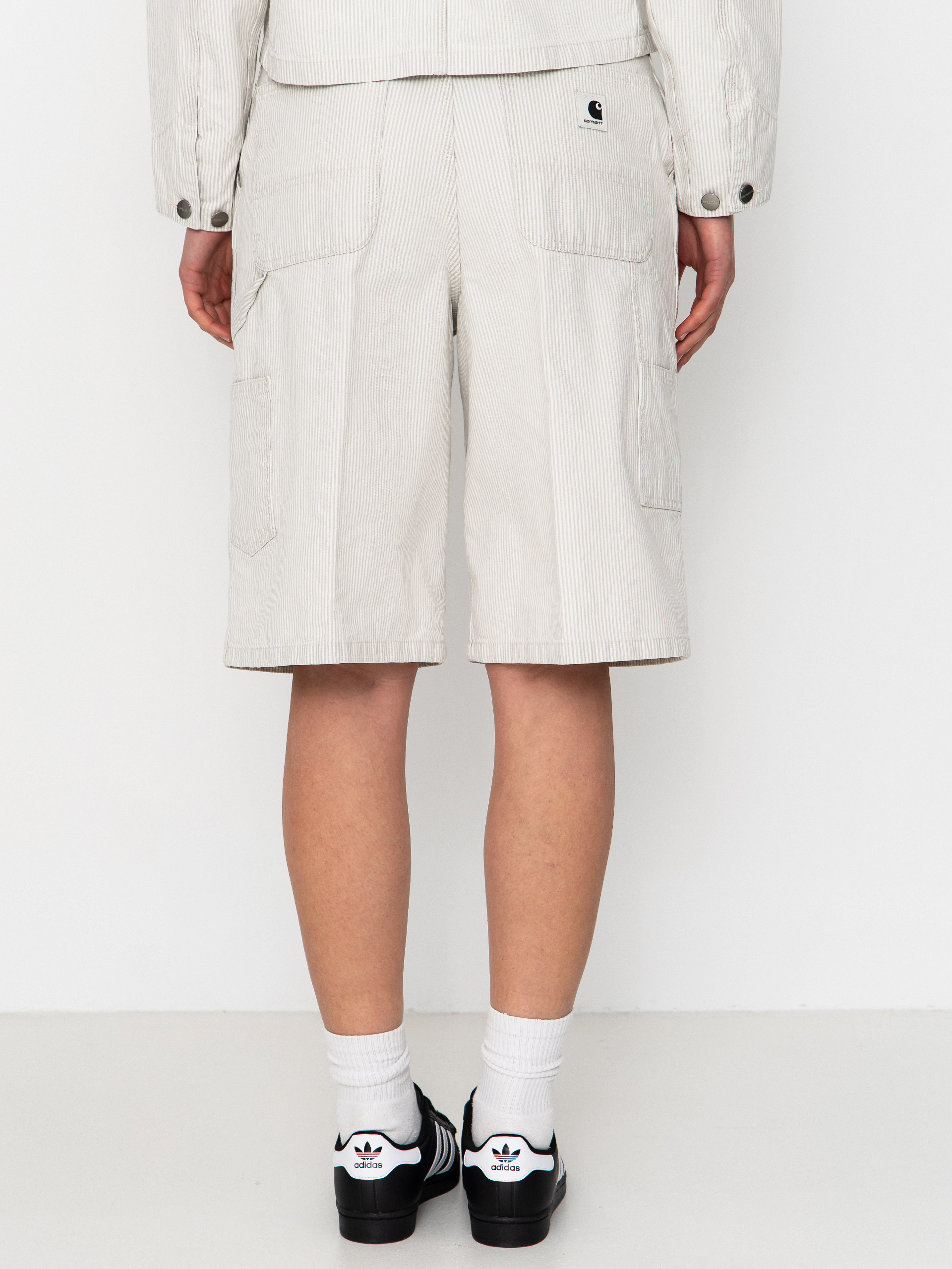 Pantaloni scurți Carhartt WIP Mercer Single Knee Wmn (mercer stripe/graphite/wax)