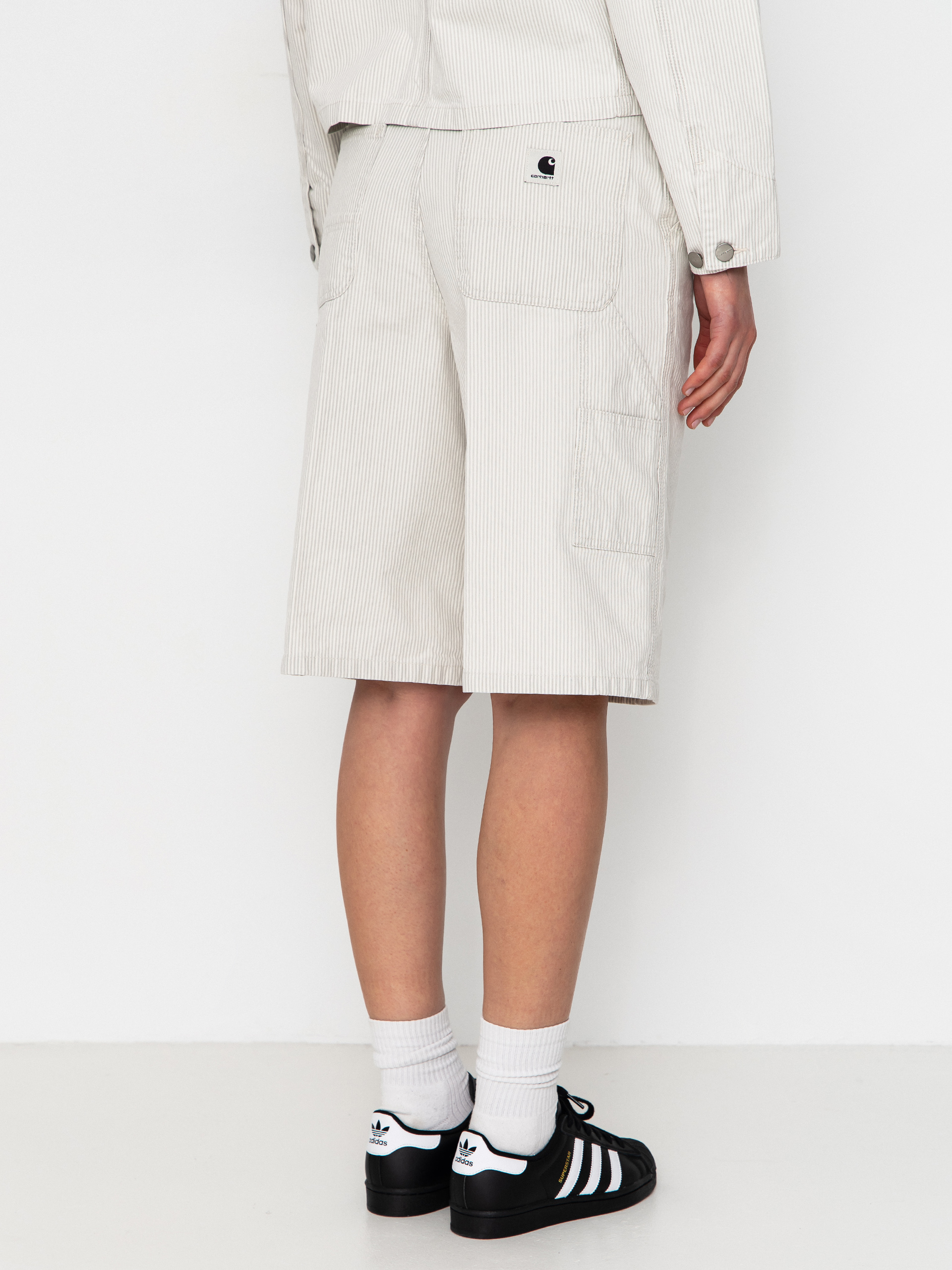 Pantaloni scurți Carhartt WIP Mercer Single Knee Wmn (mercer stripe/graphite/wax)