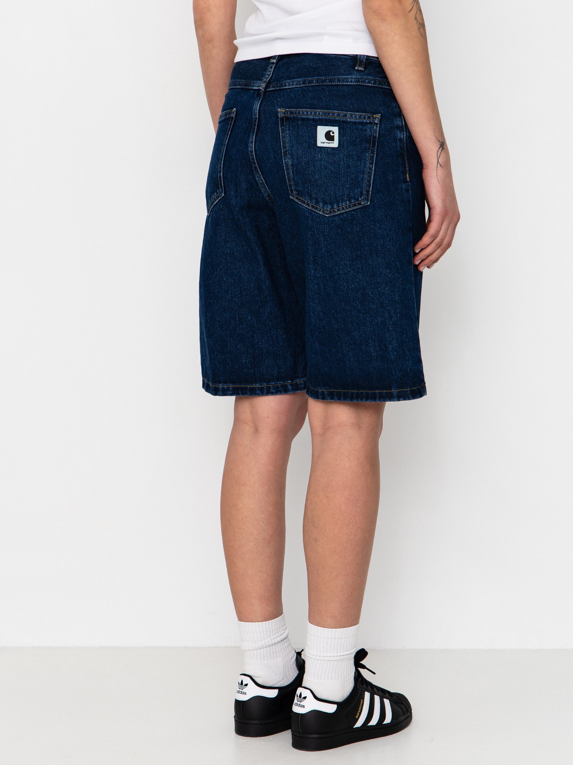 Pantaloni scurți Carhartt WIP Brandon Wmn (blue stone washed)