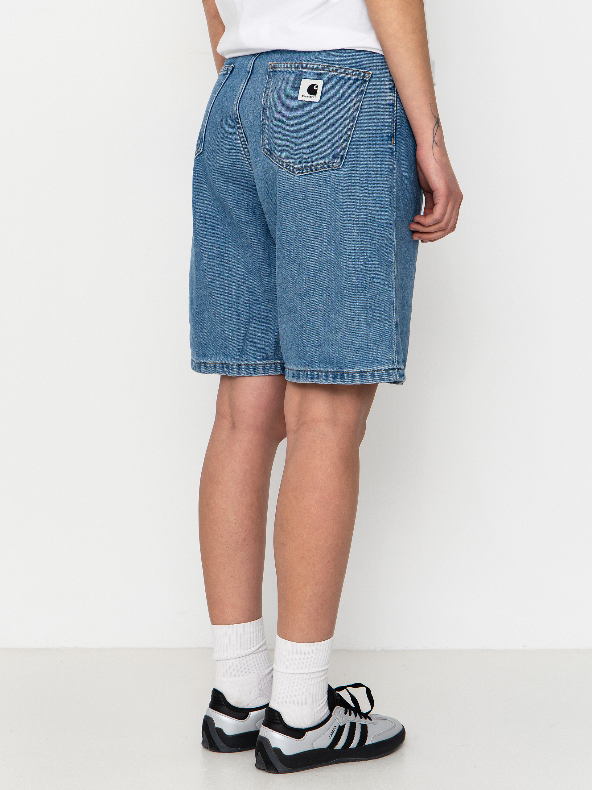 Pantaloni scurți Carhartt WIP Brandon Wmn (blue stone bleached)