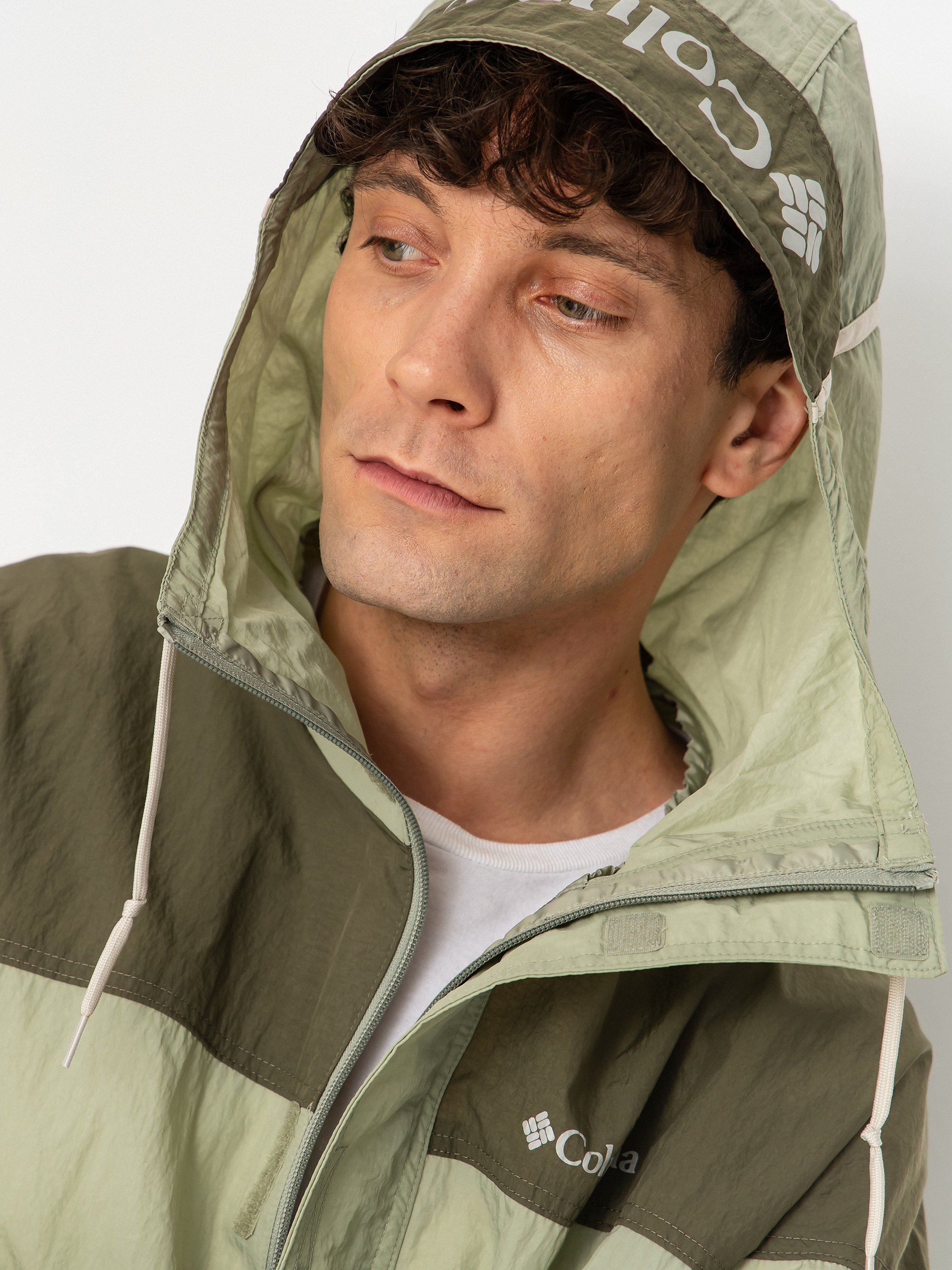 Geacă Columbia Challenger II Windbreaker (safari/stone green)