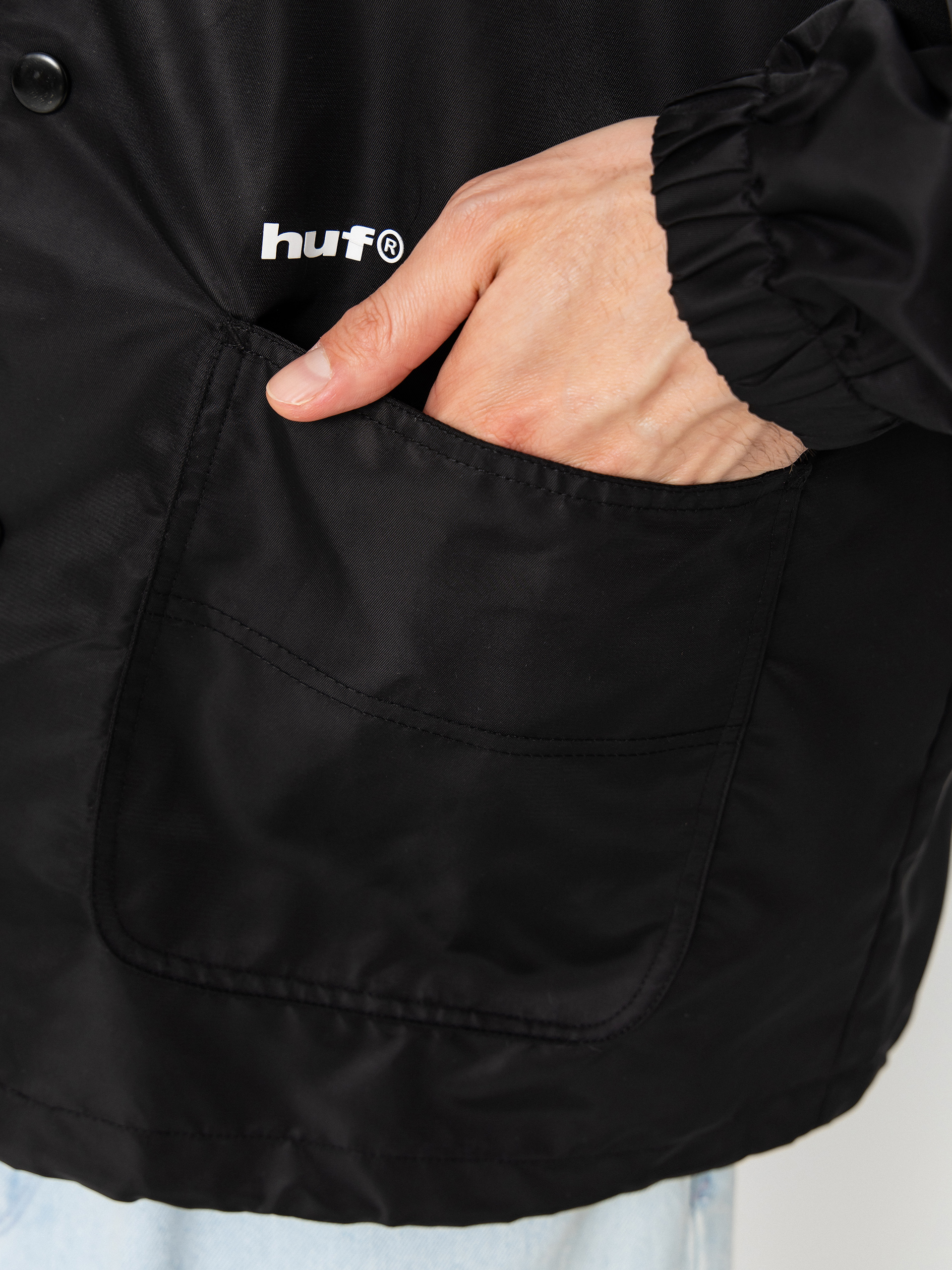 Geacă HUF 89 Coaches (black/white)