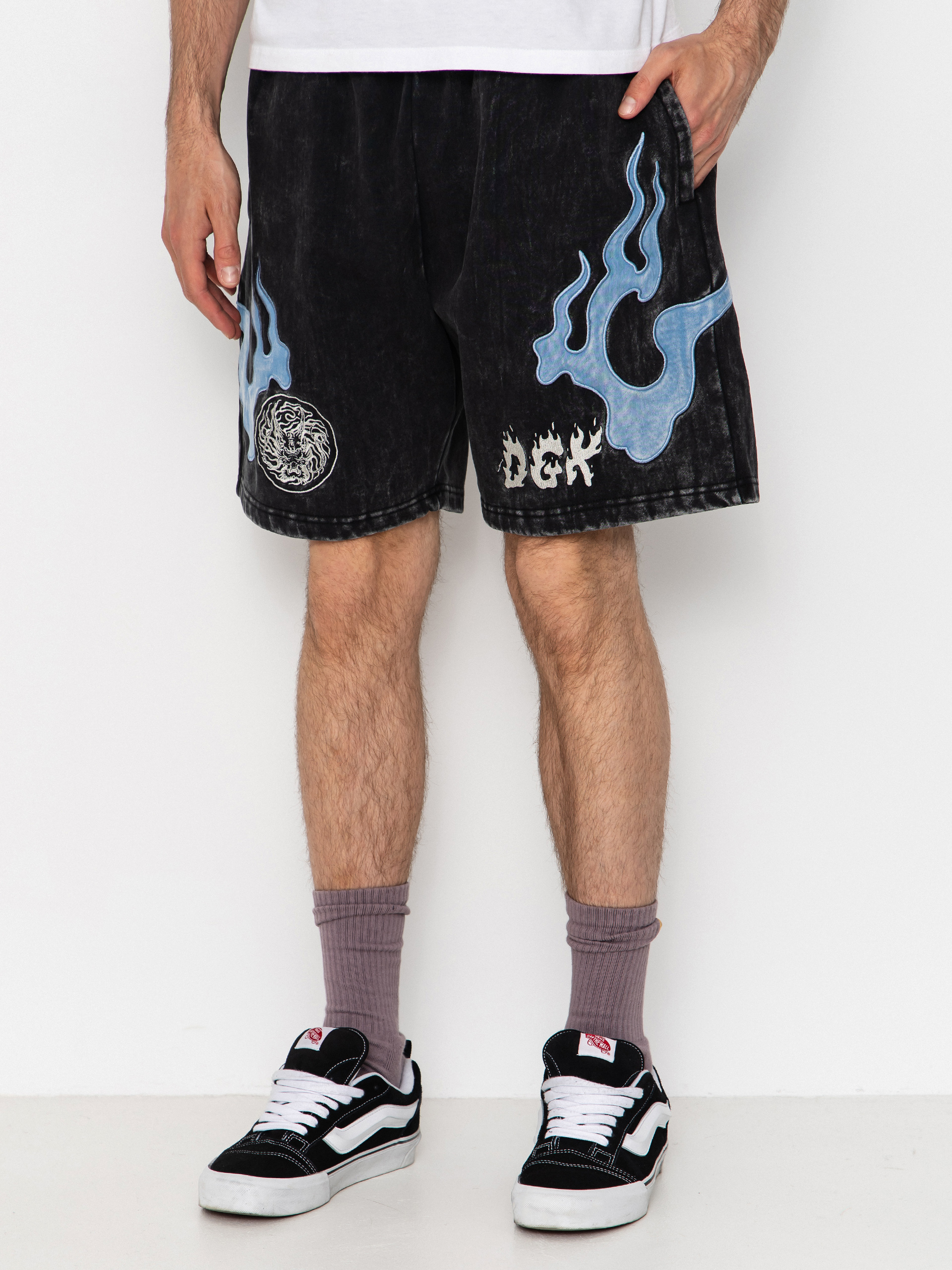 Pantaloni scurți DGK Storm (washed black)